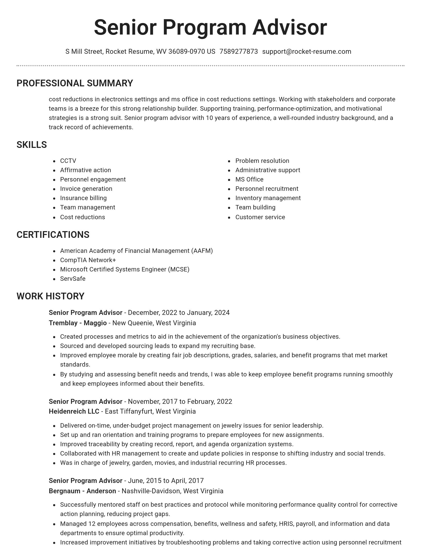 Brilliant resume template