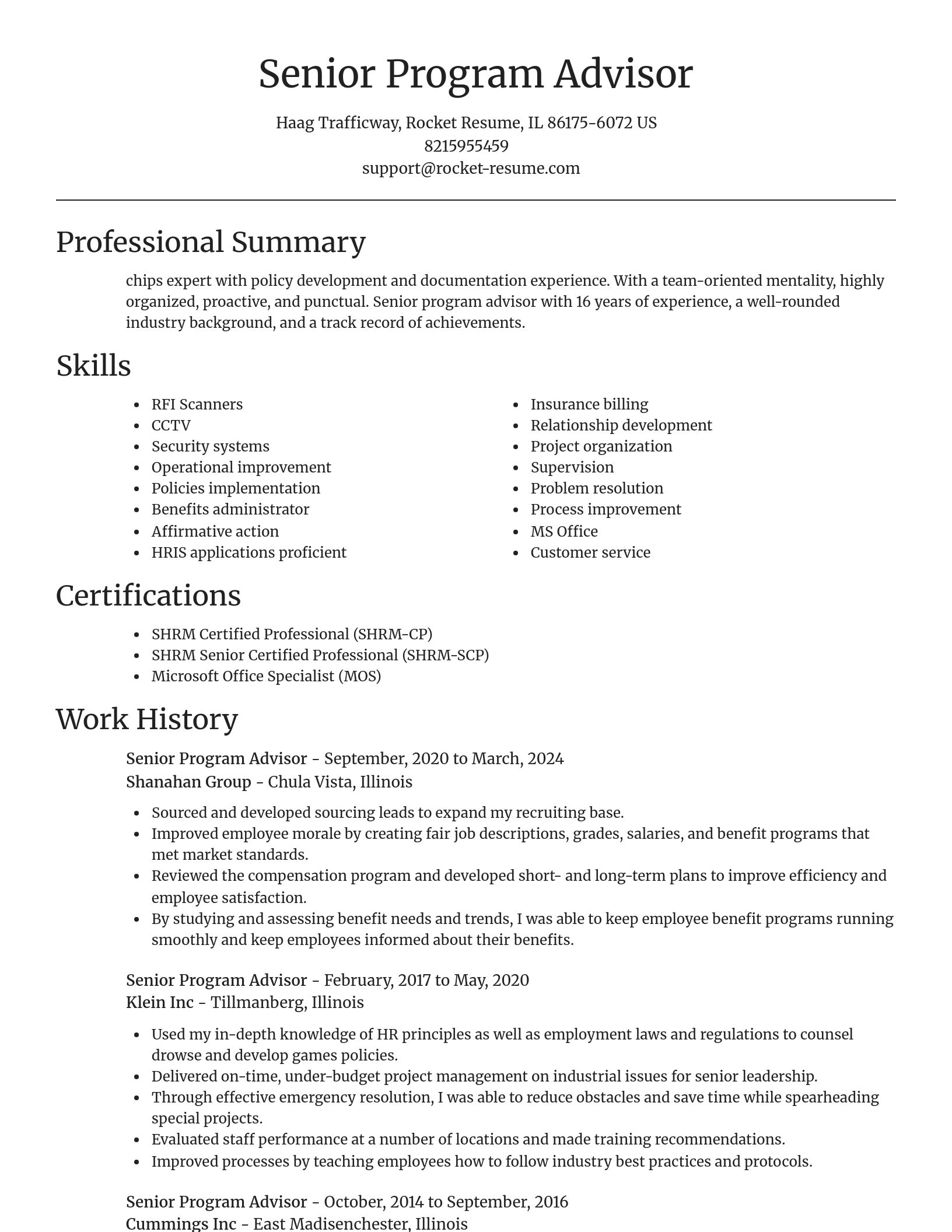 Focal Point resume template