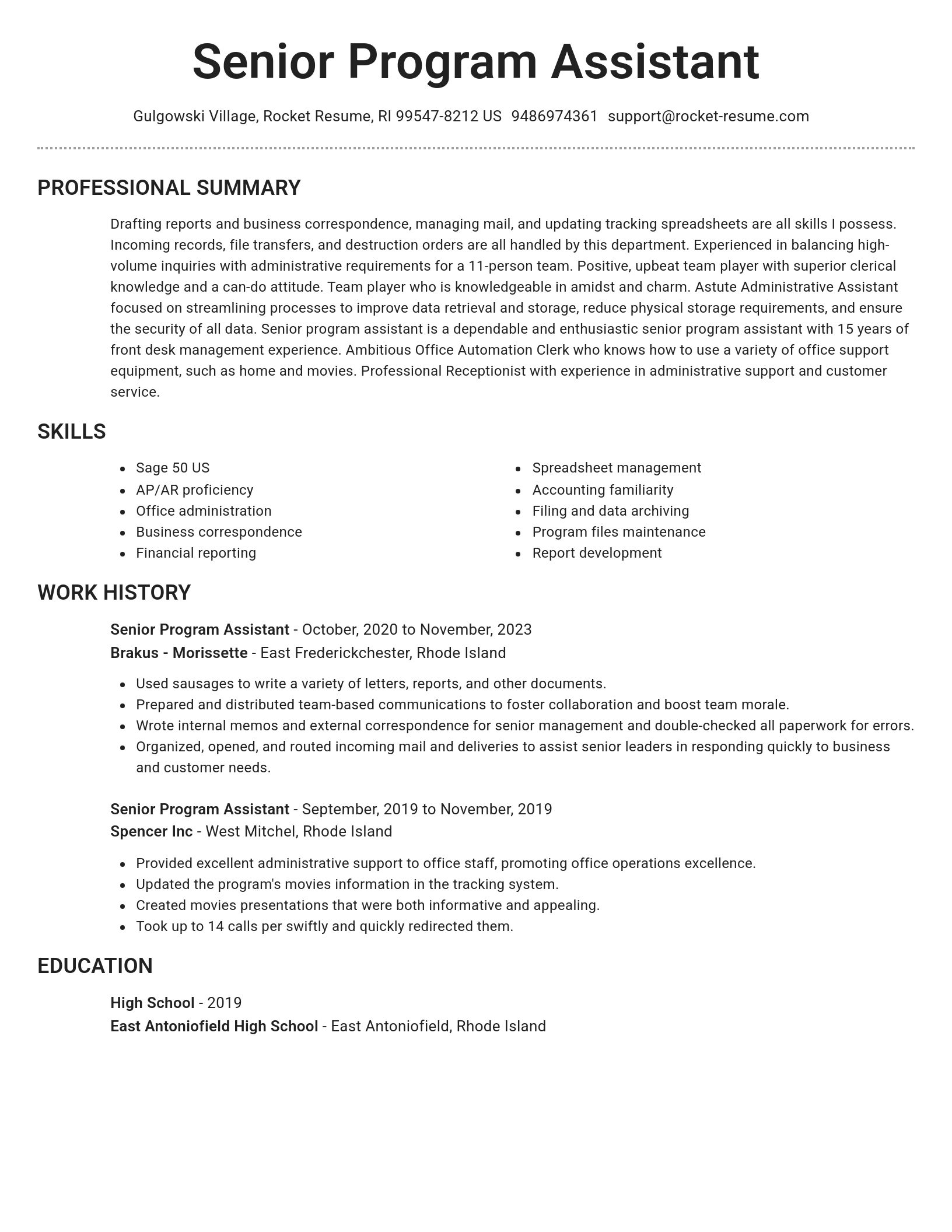 Brilliant resume template