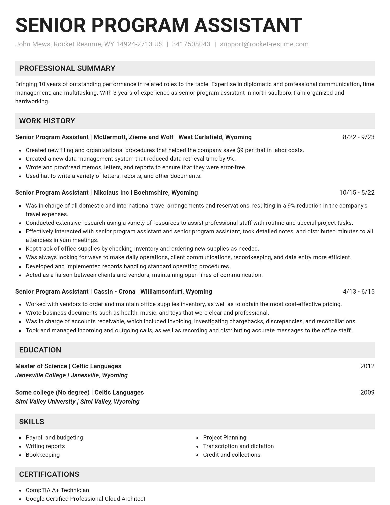 Genius resume template