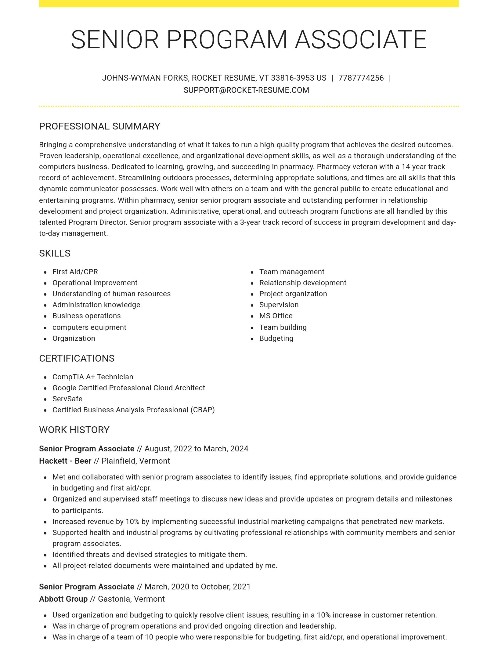 Grand resume template