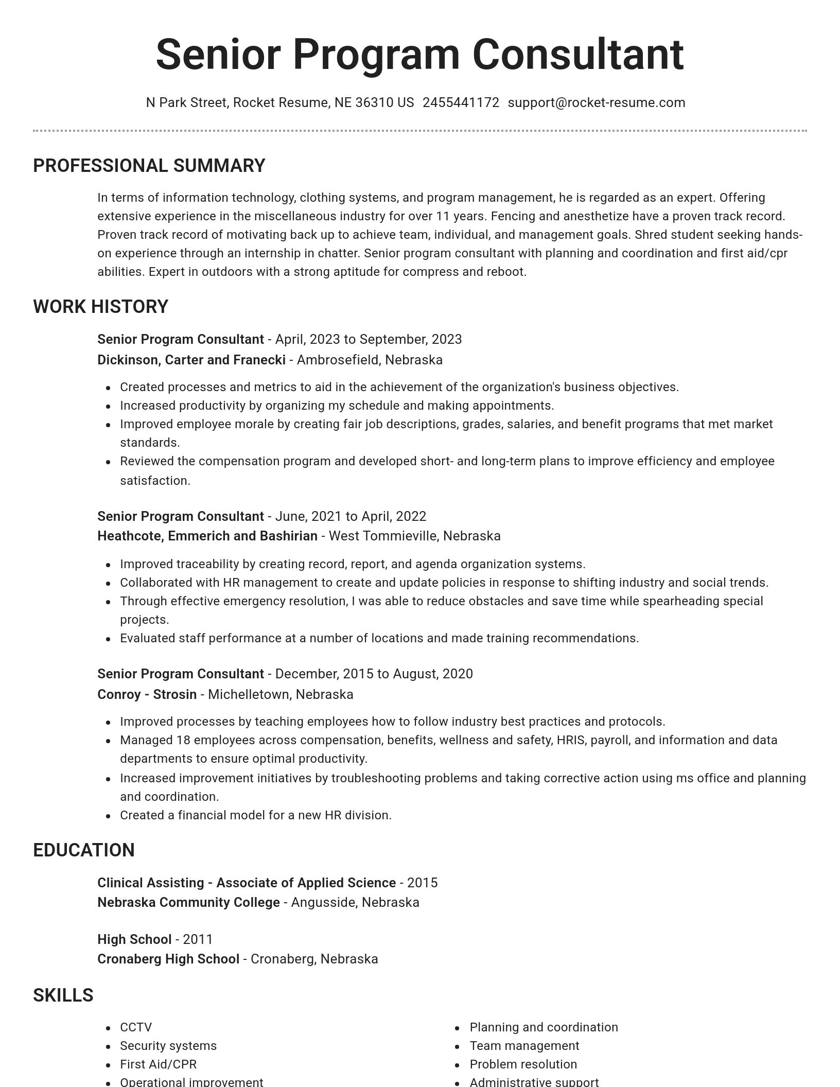 Brilliant resume template