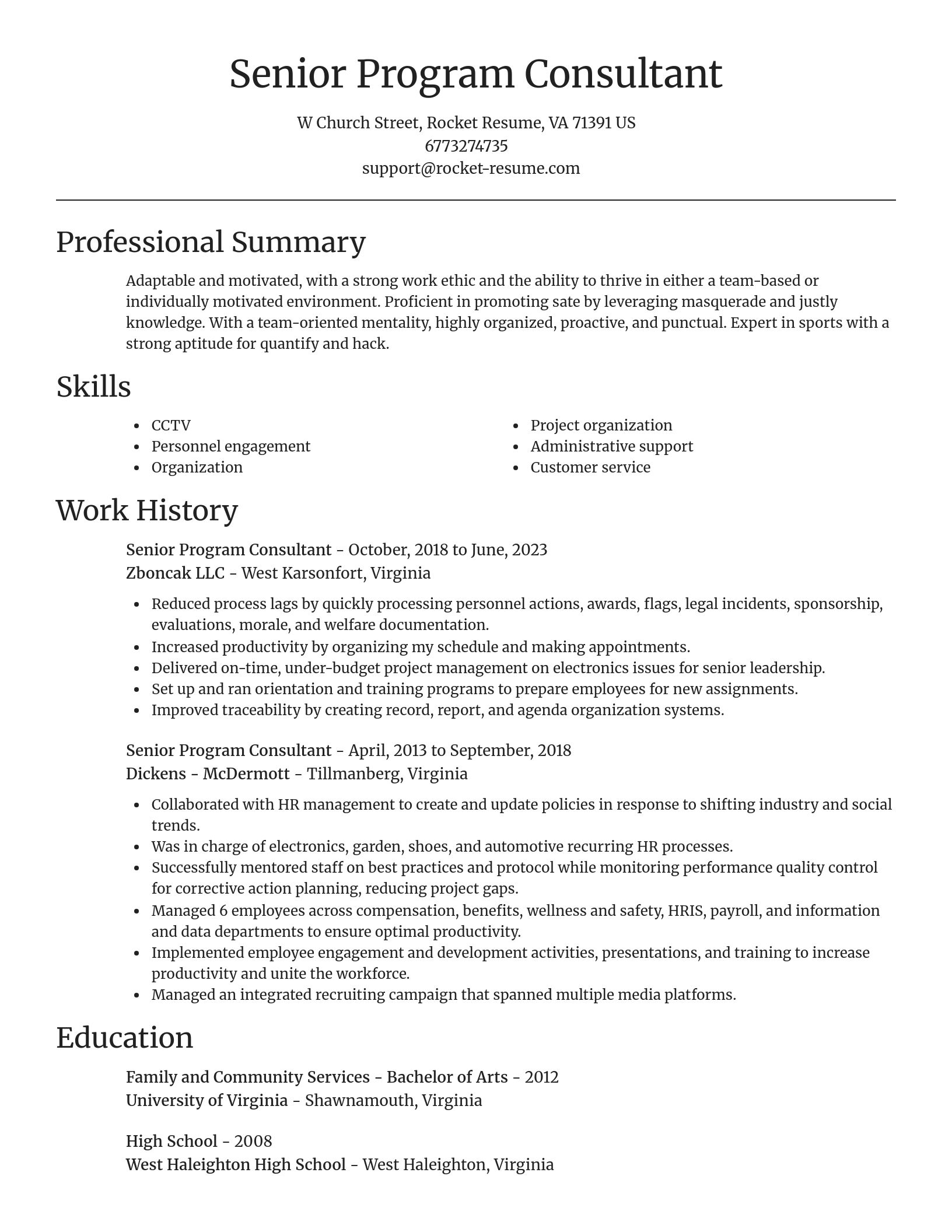 Focal Point resume template