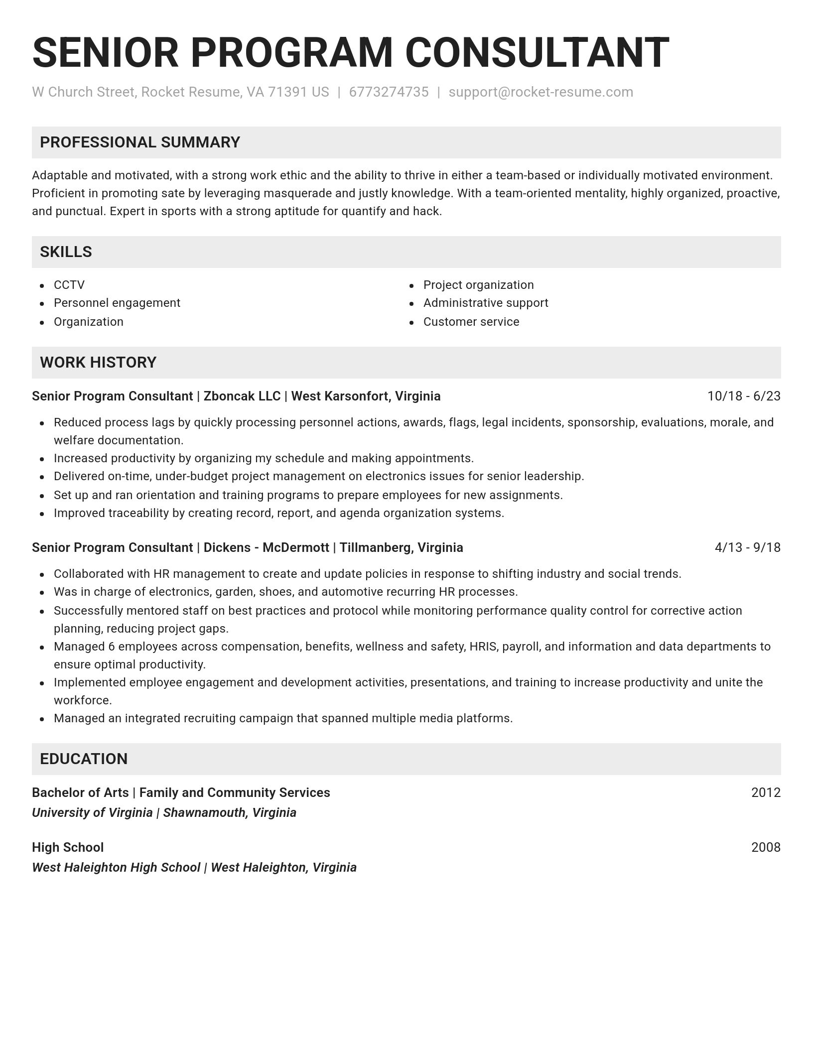 Genius resume template