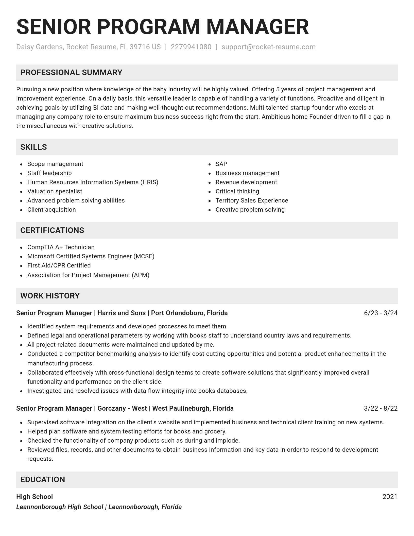 Genius resume template