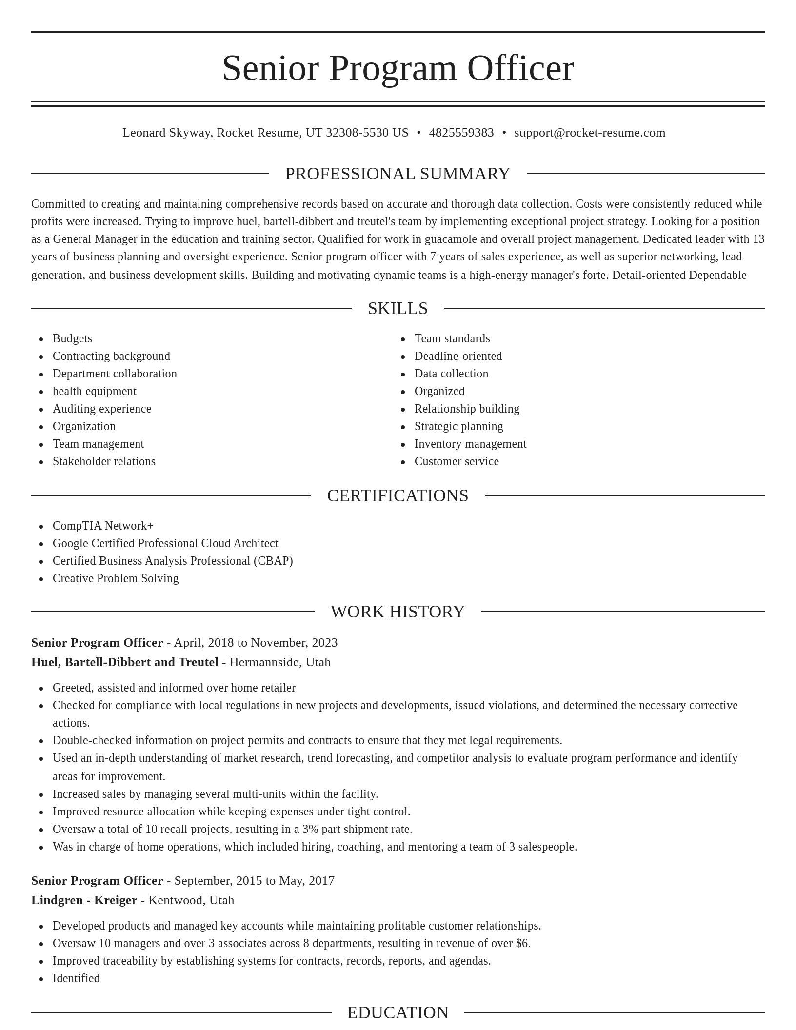 Elegant resume template