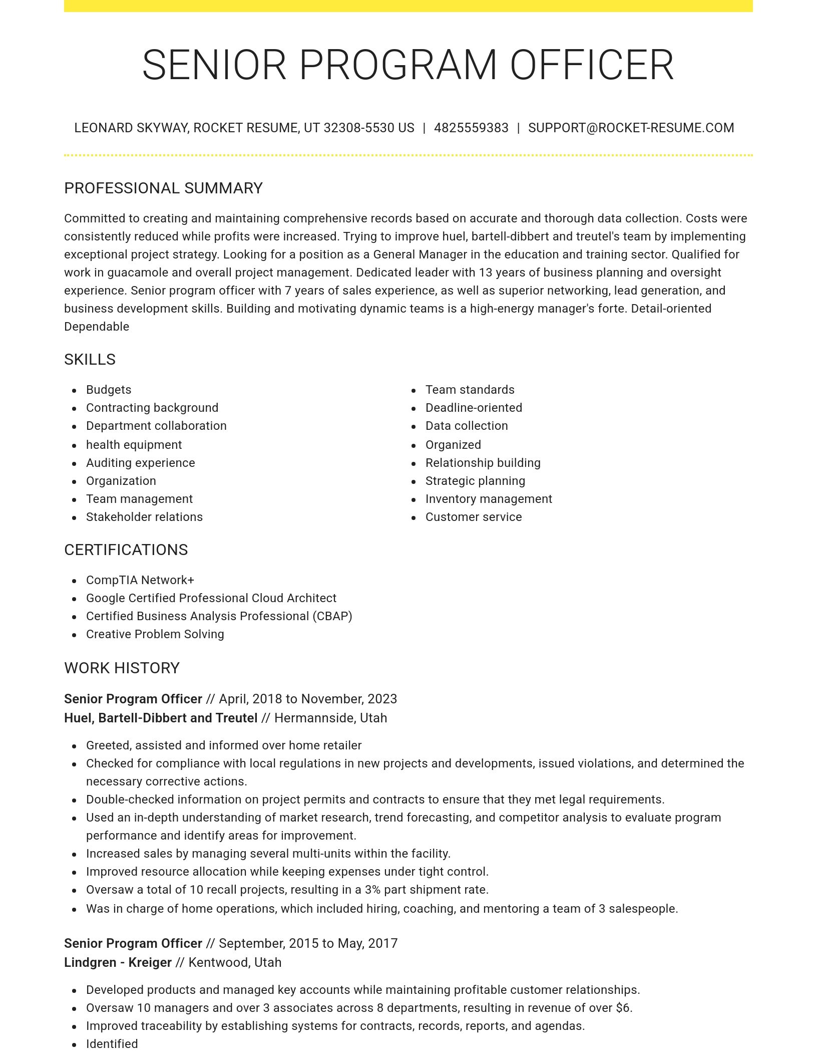 Grand resume template