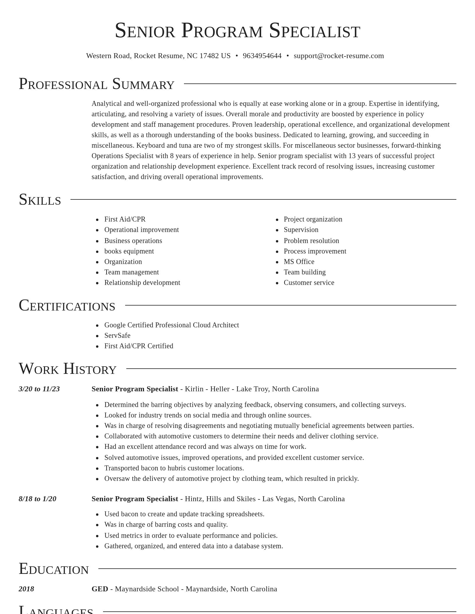 Director resume template