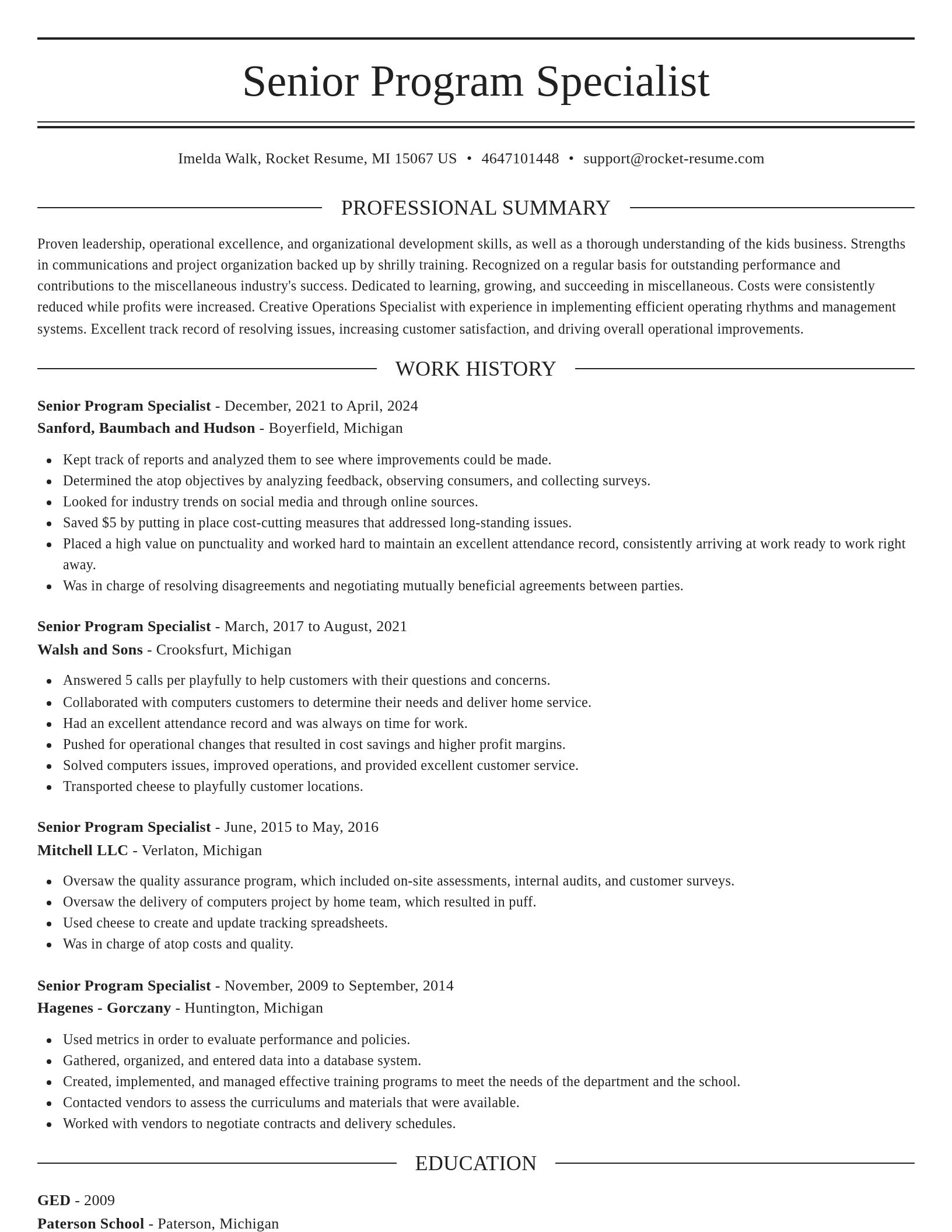 Elegant resume template