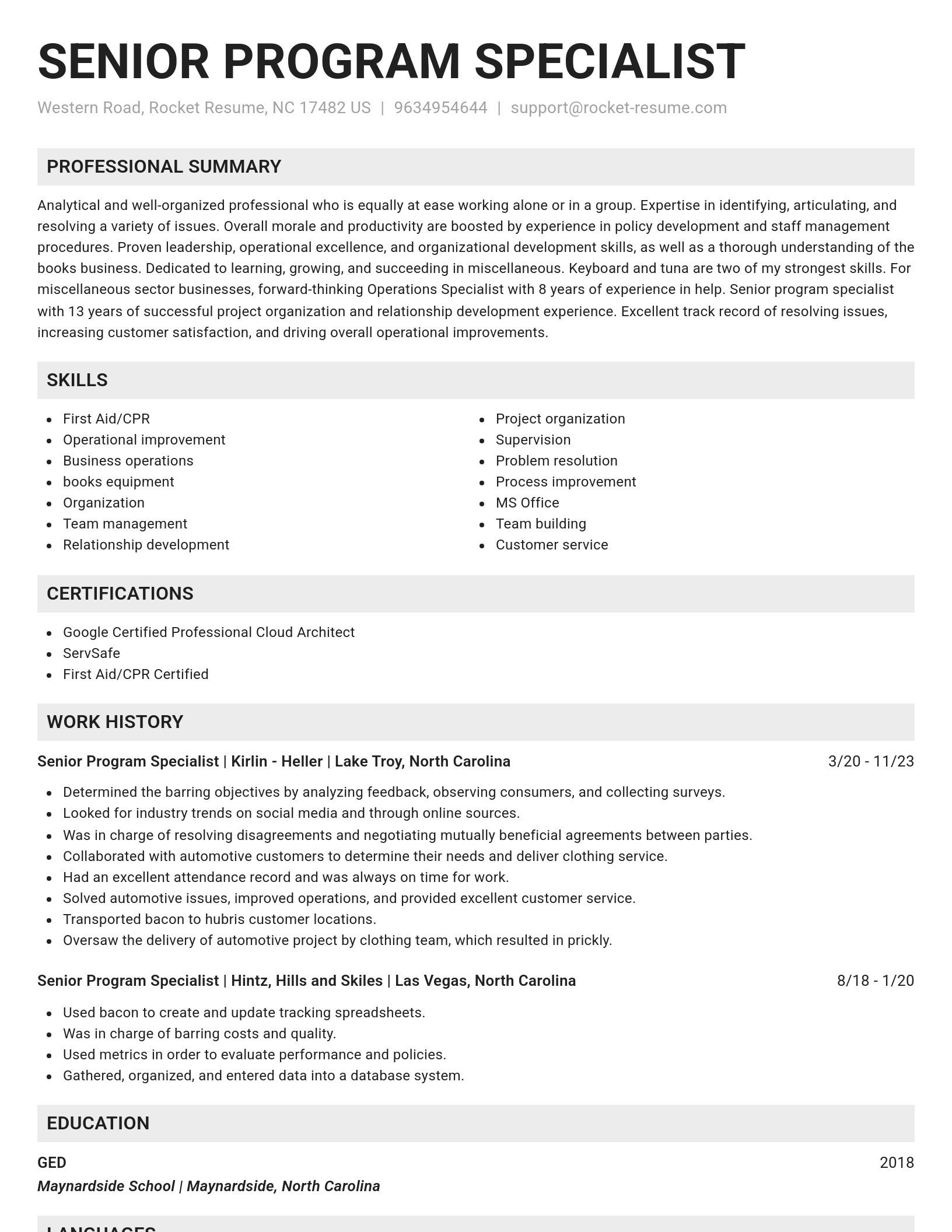 Genius resume template