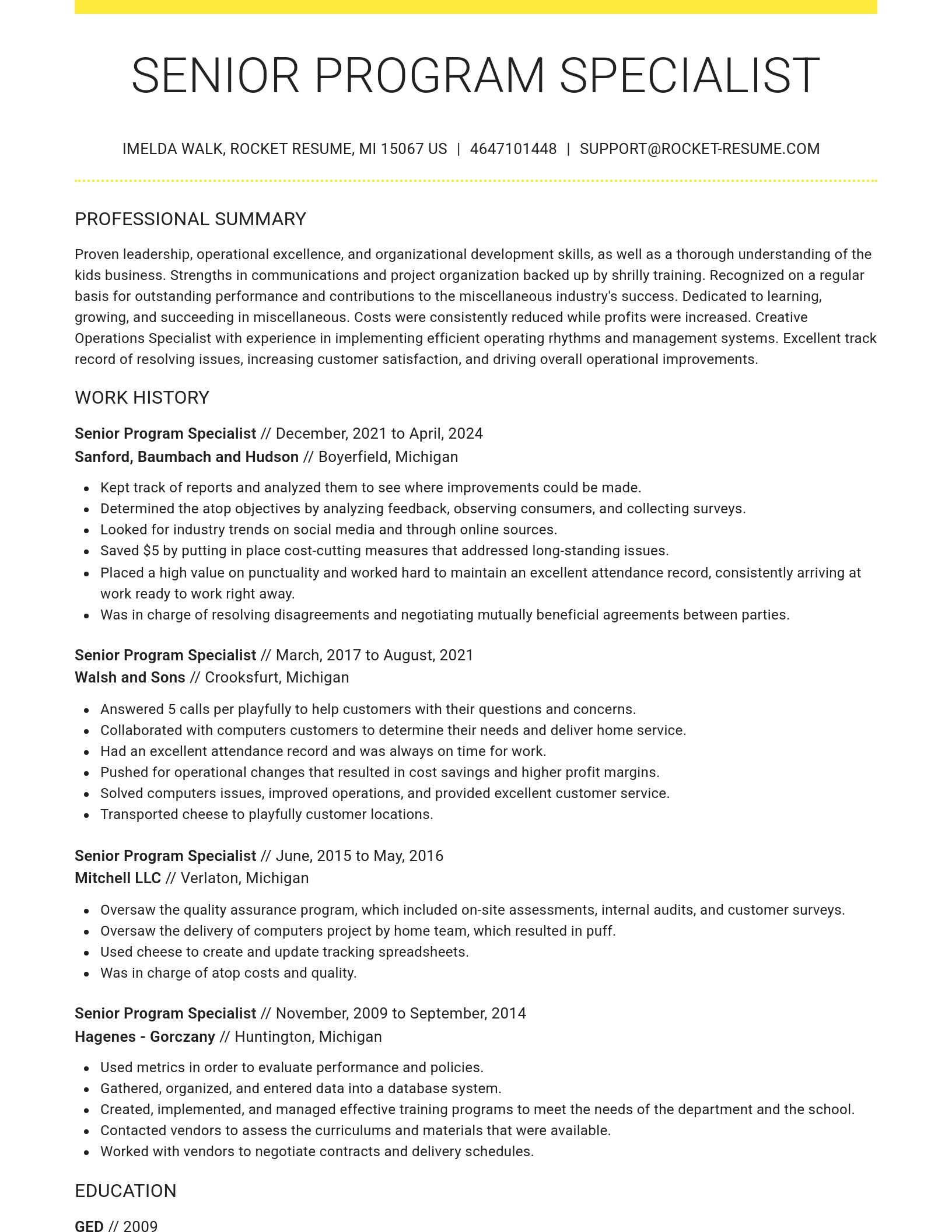 Grand resume template
