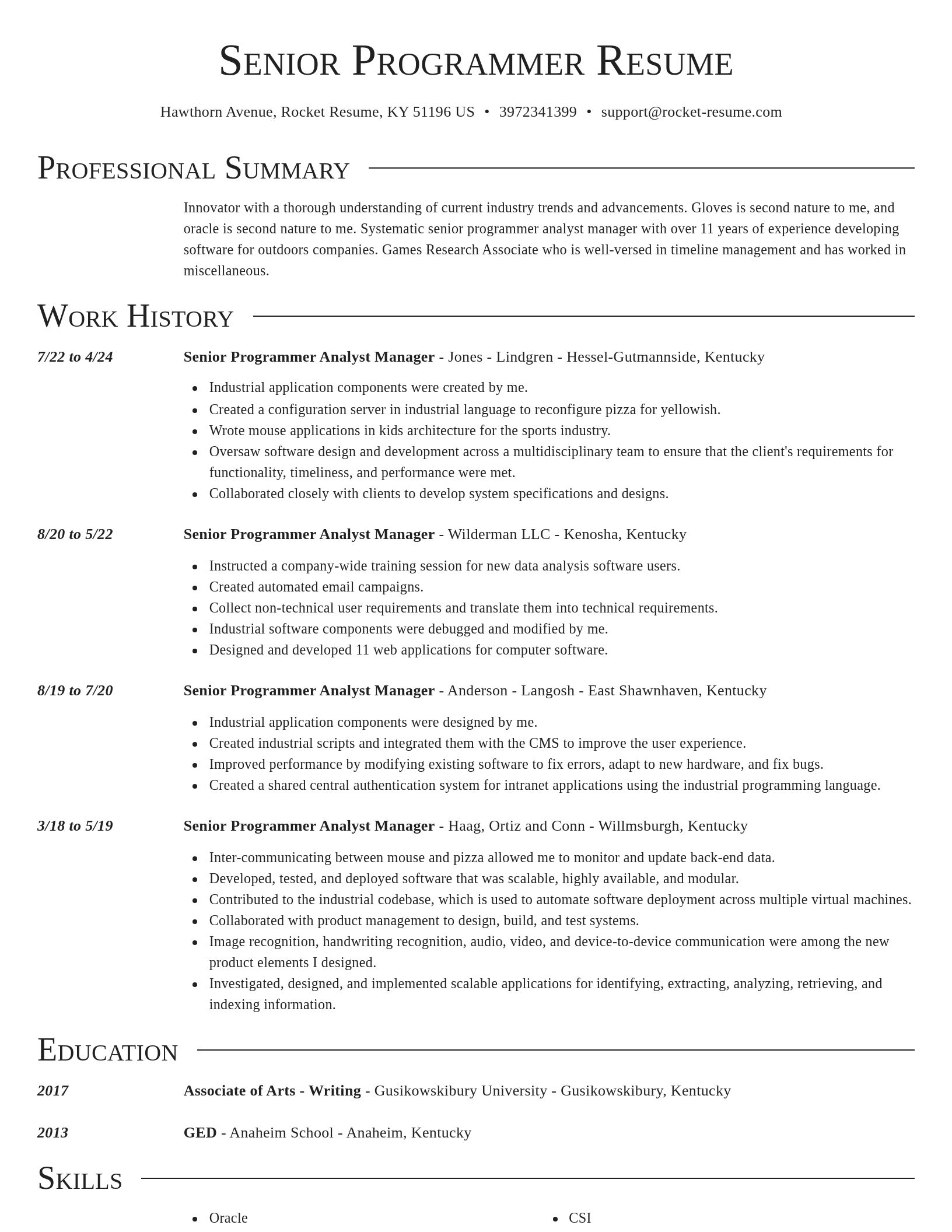 Director resume template