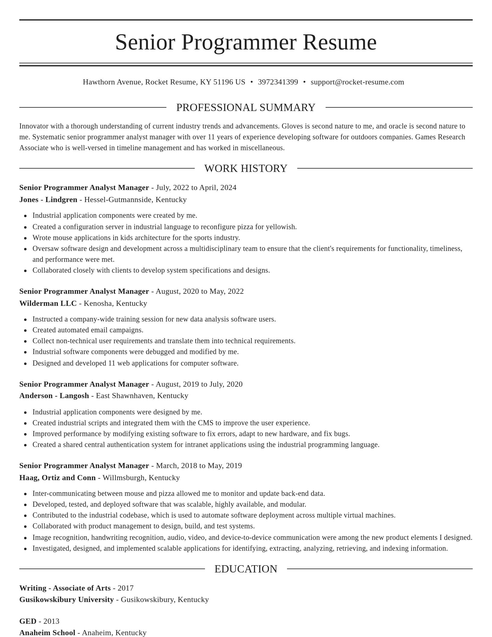 Elegant resume template