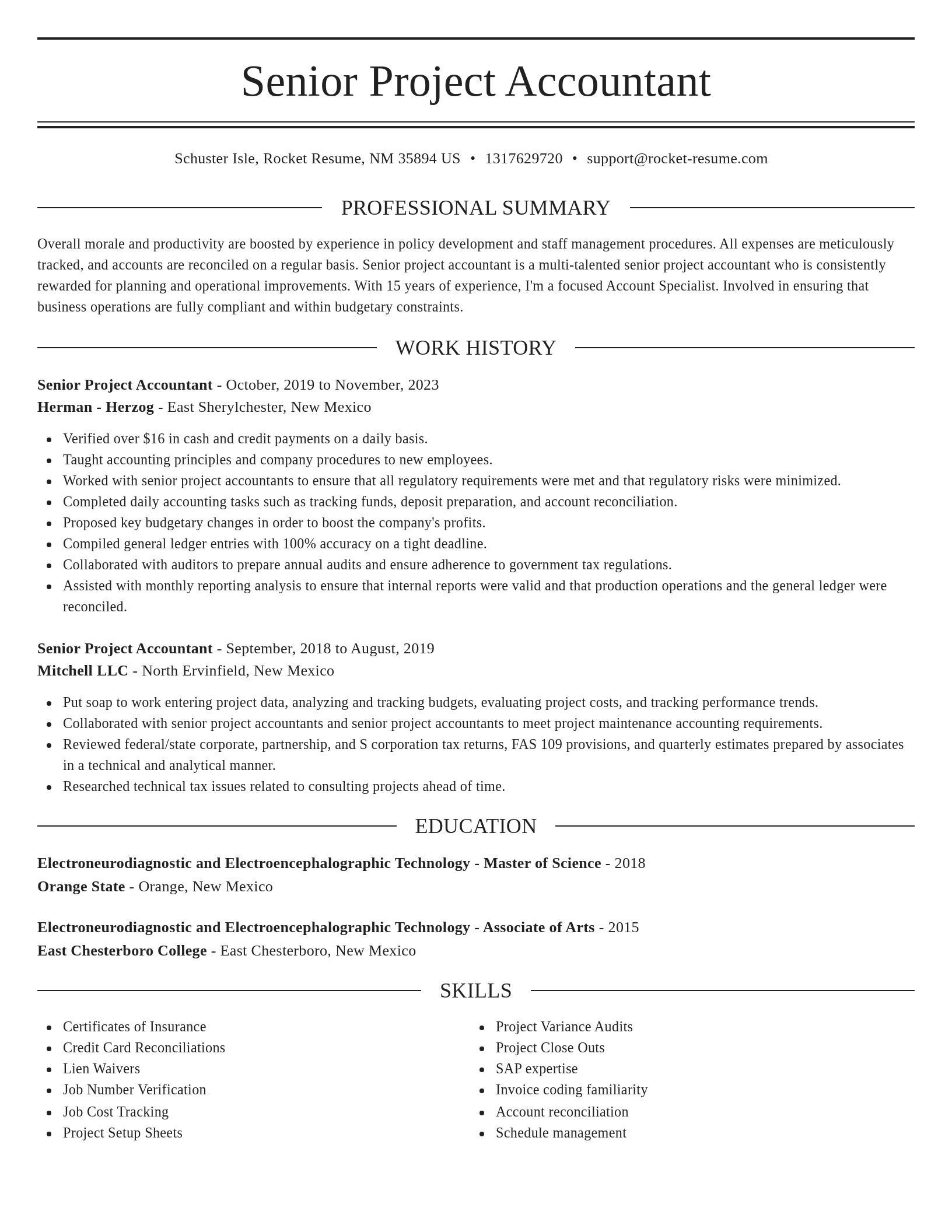 Elegant resume template