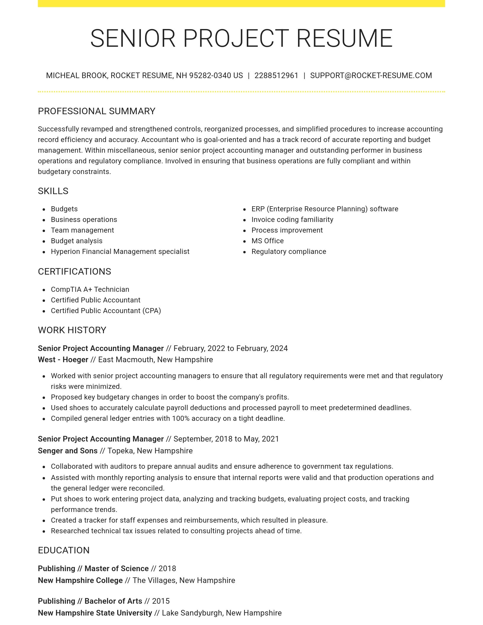 Grand resume template