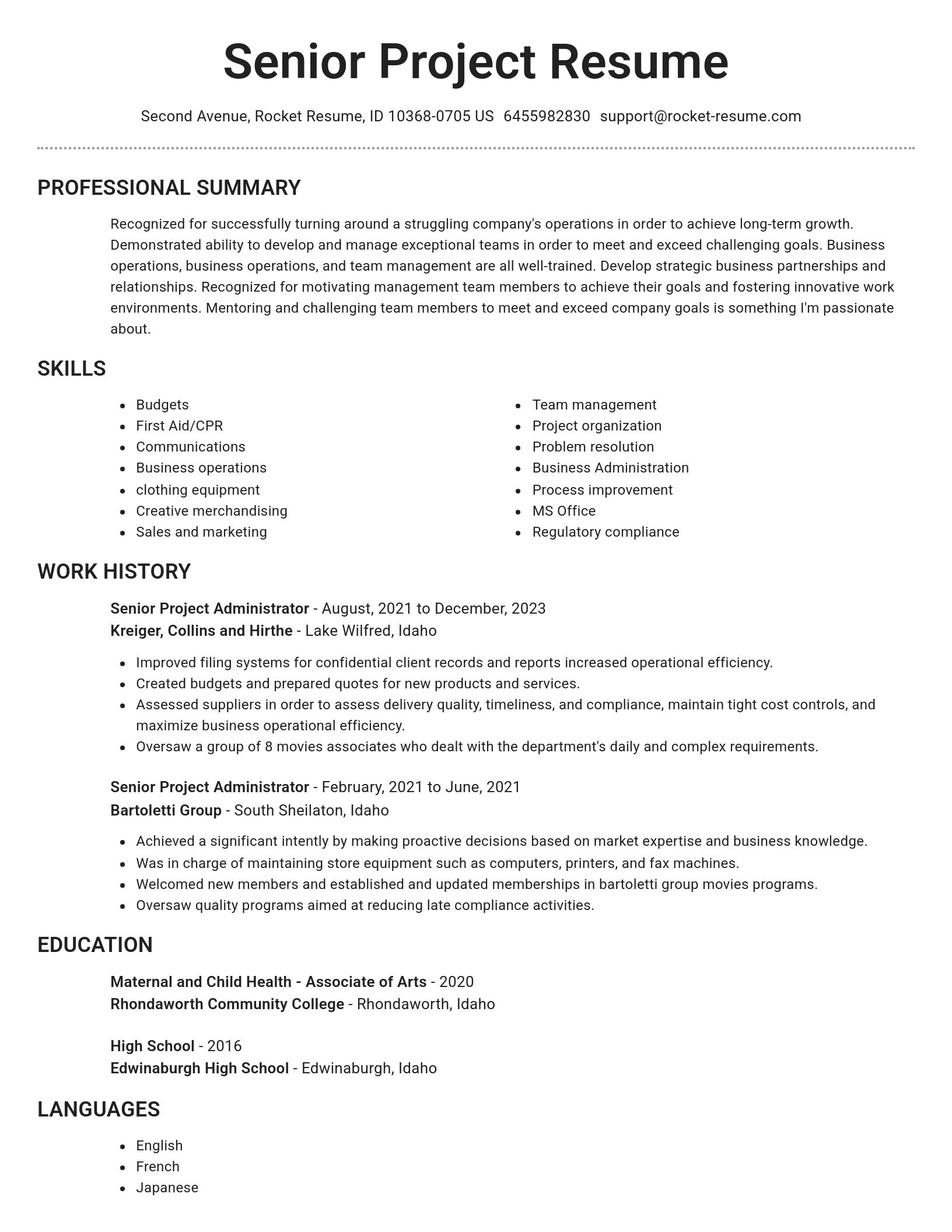 Brilliant resume template