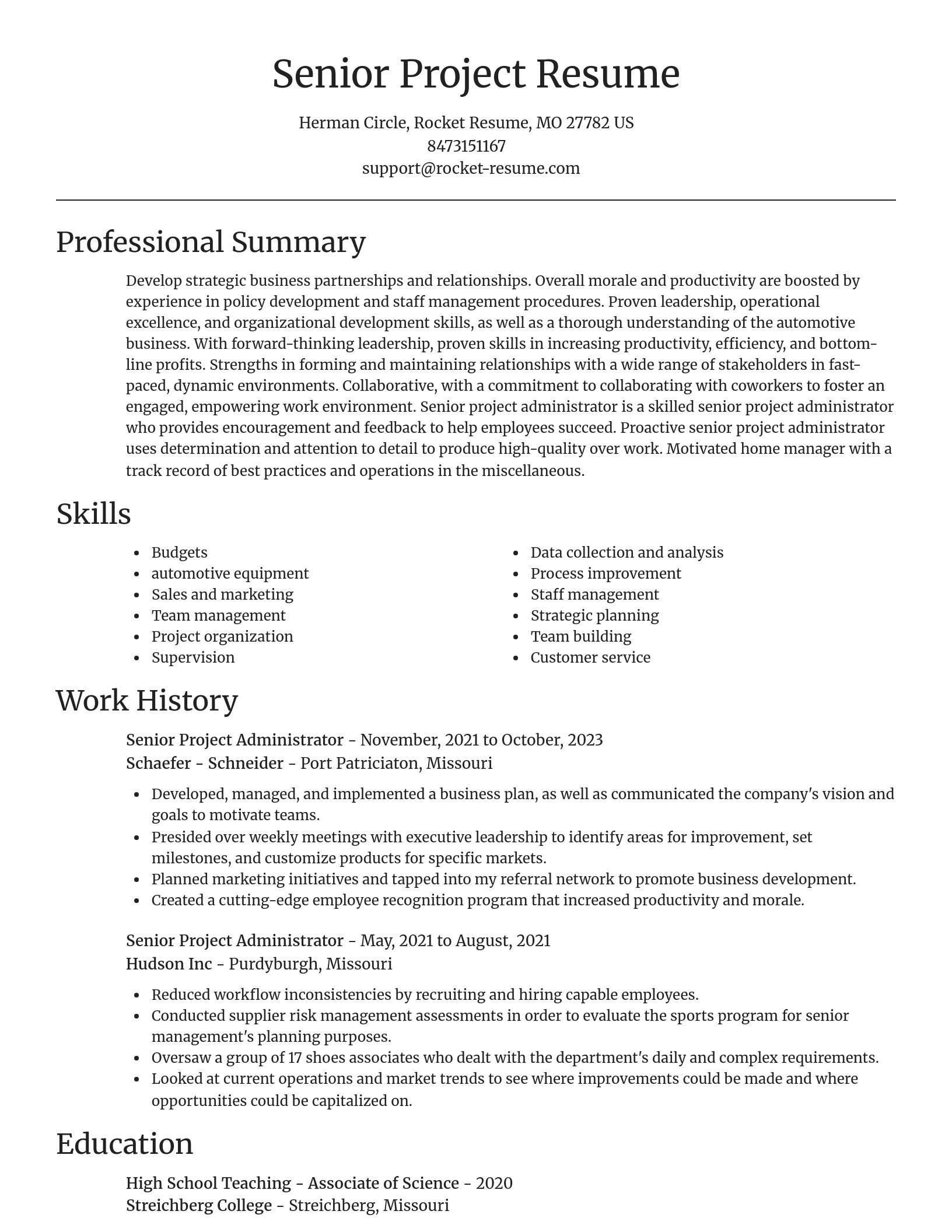 Focal Point resume template