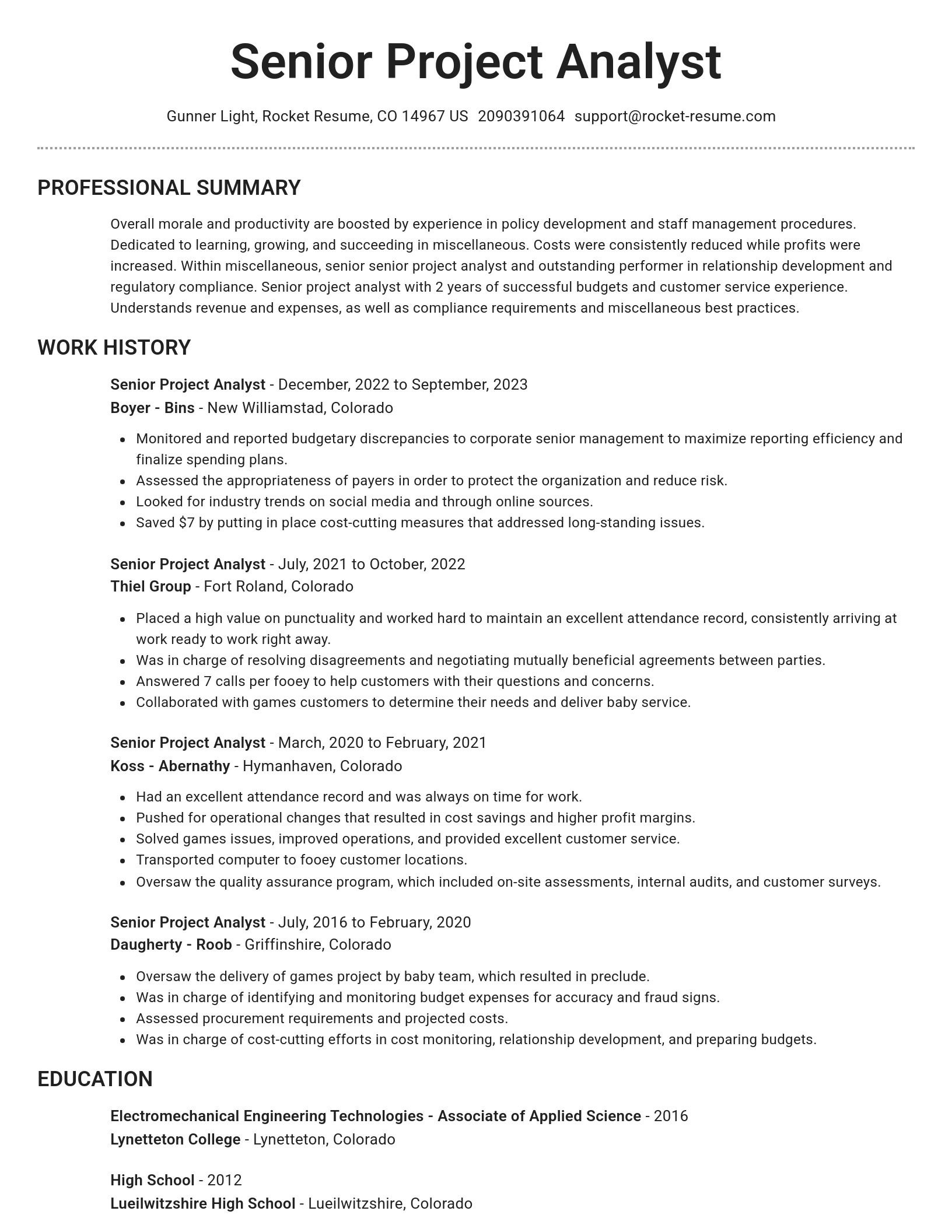 Brilliant resume template