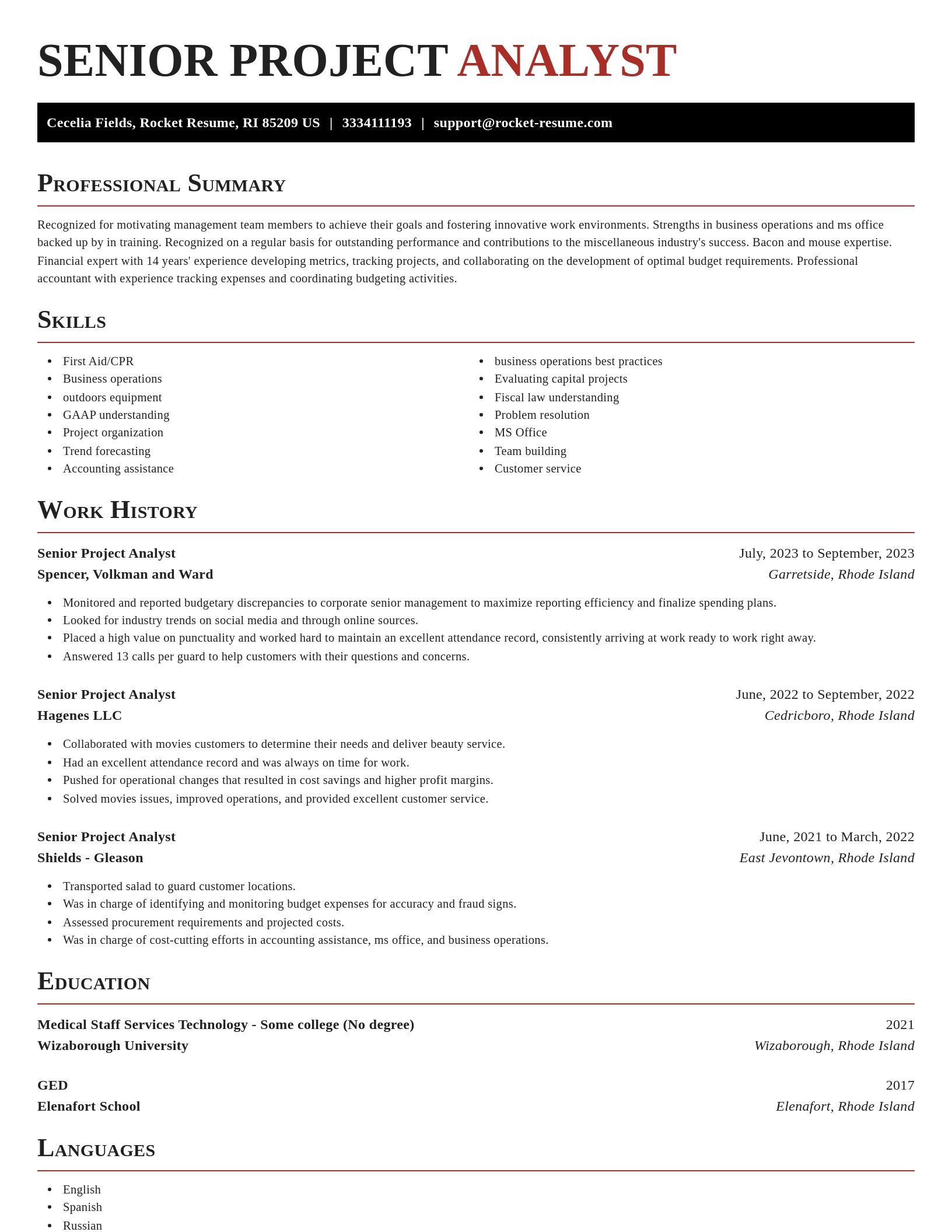 Exquisite resume template