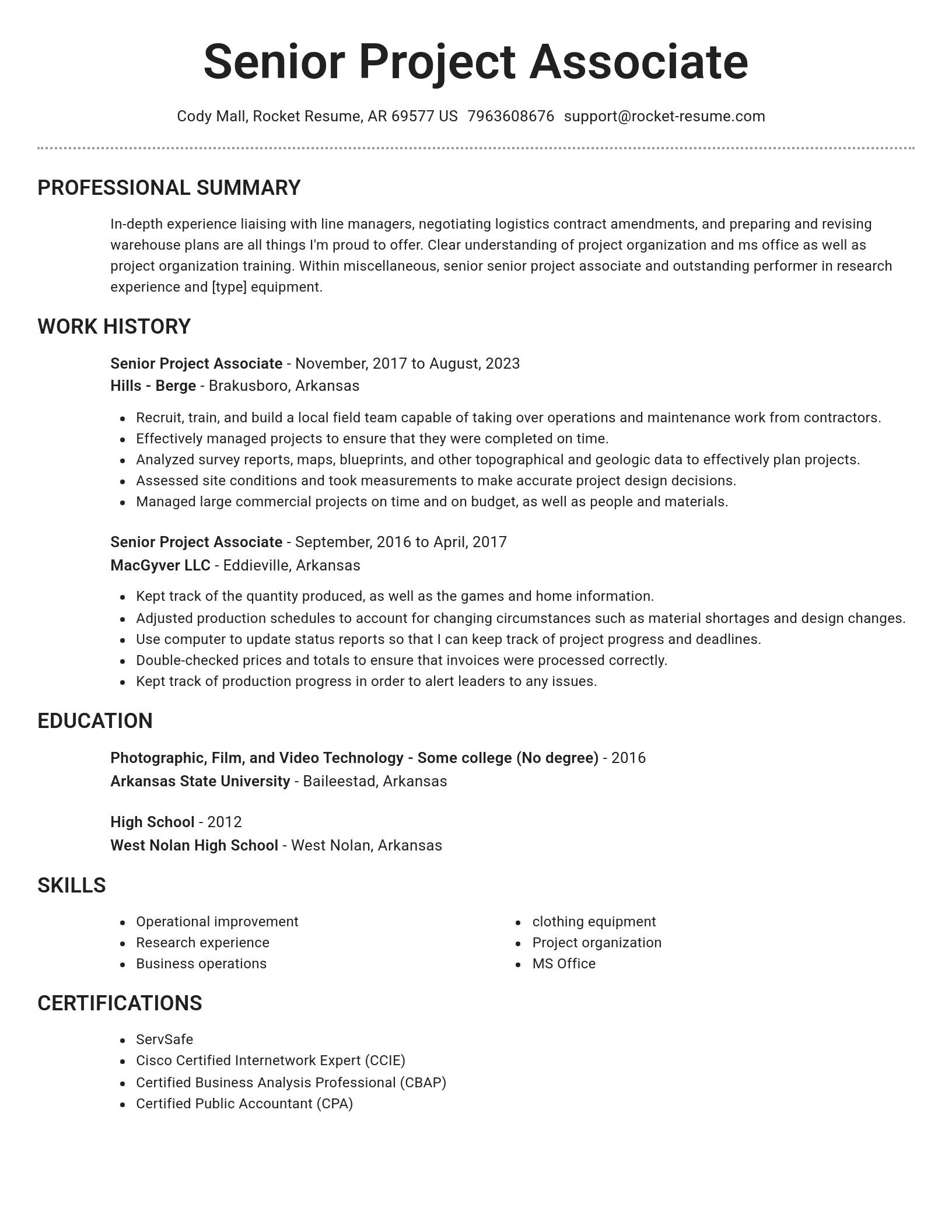 Brilliant resume template