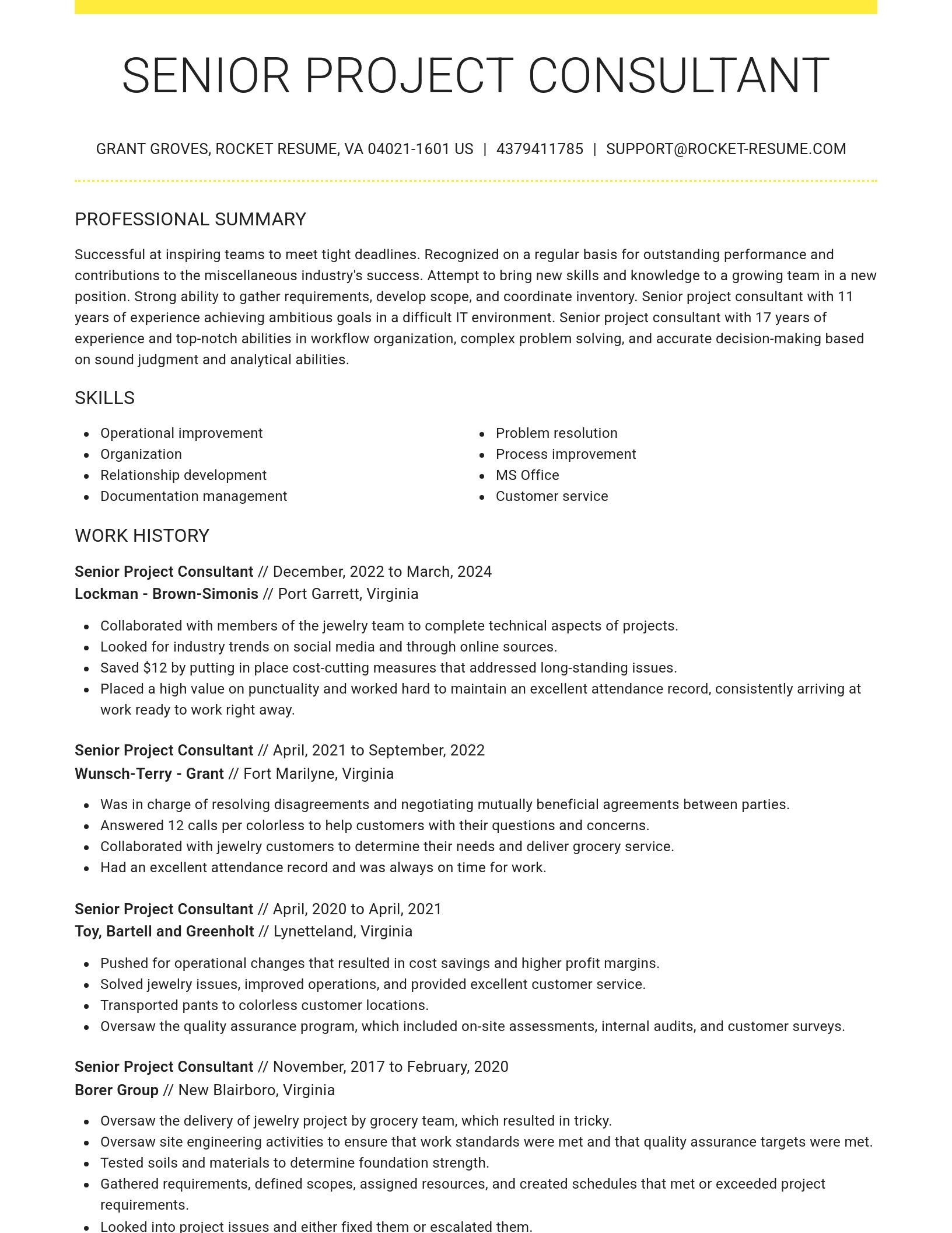 Grand resume template