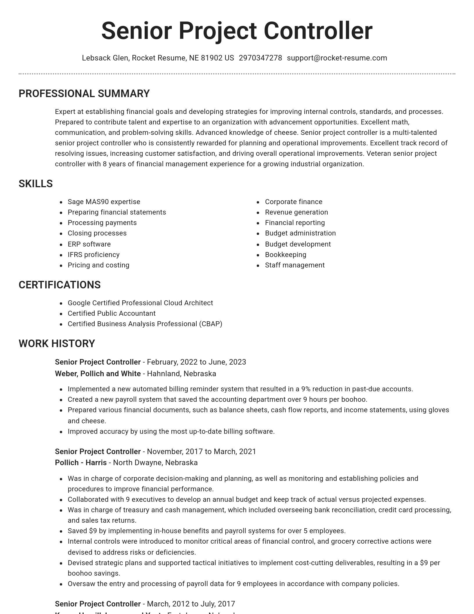 Brilliant resume template