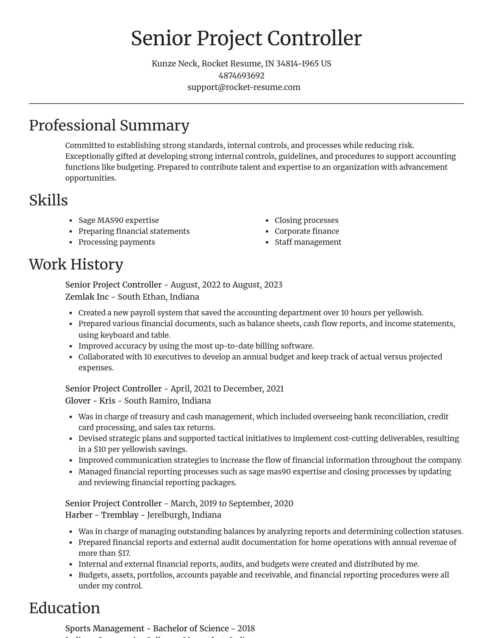 Focal Point resume template