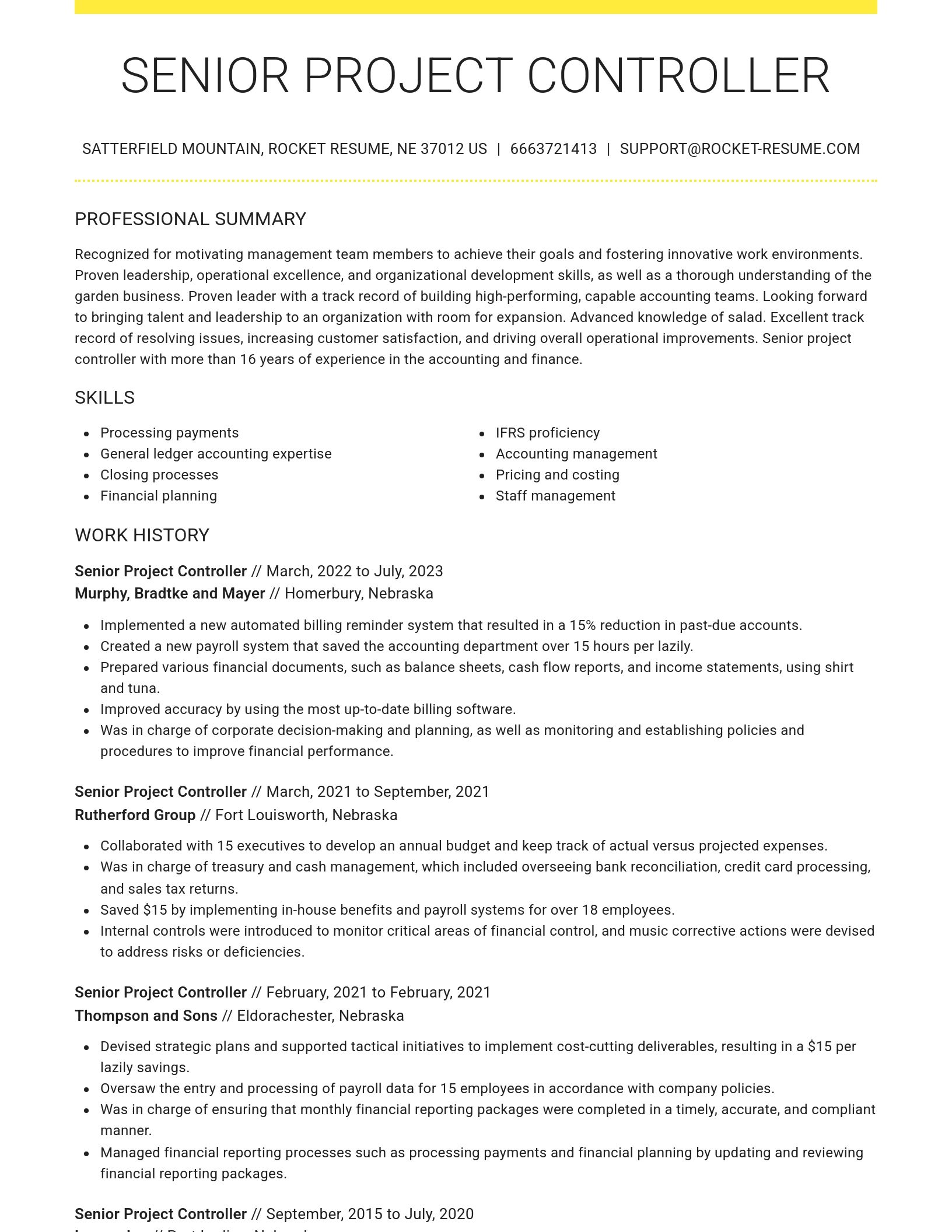 Grand resume template