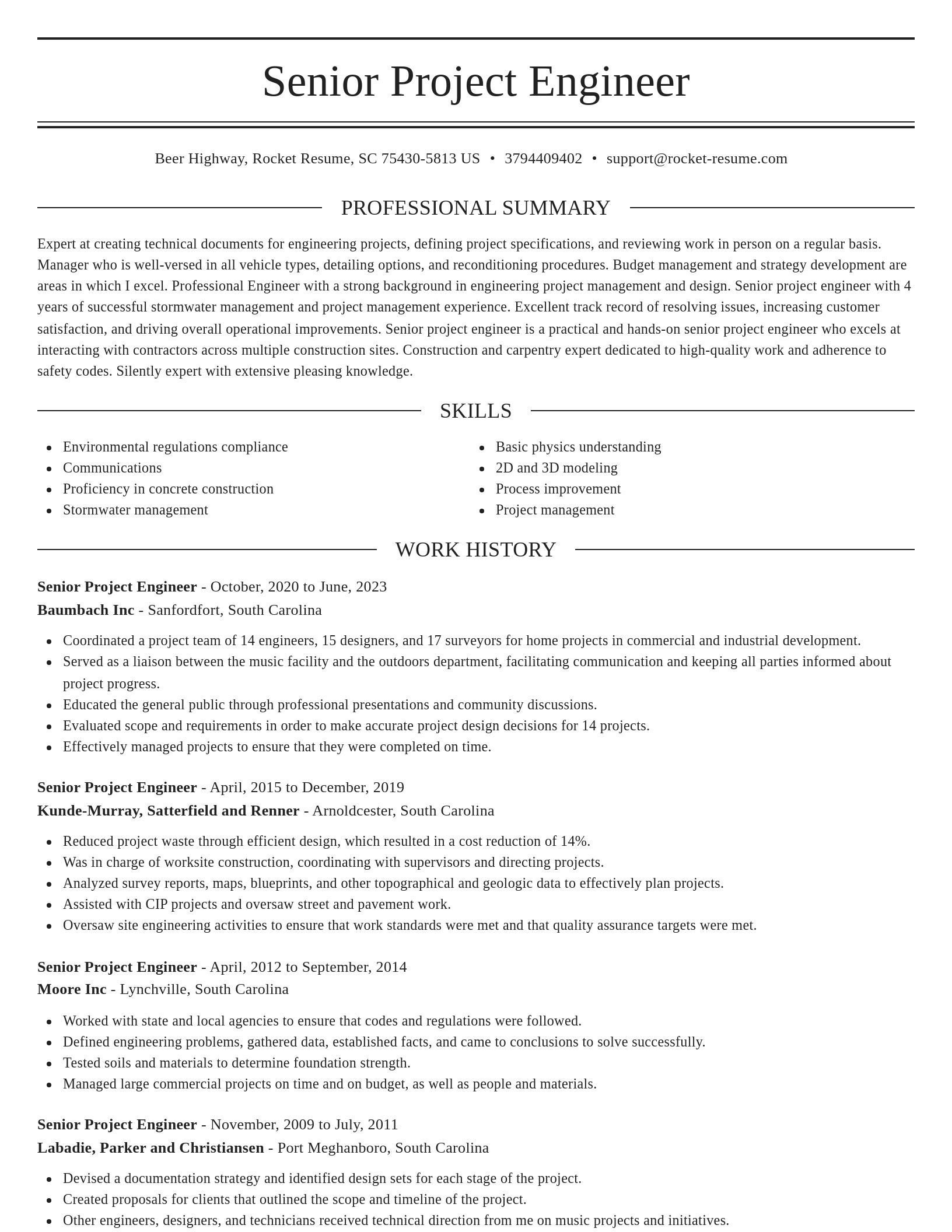 Elegant resume template