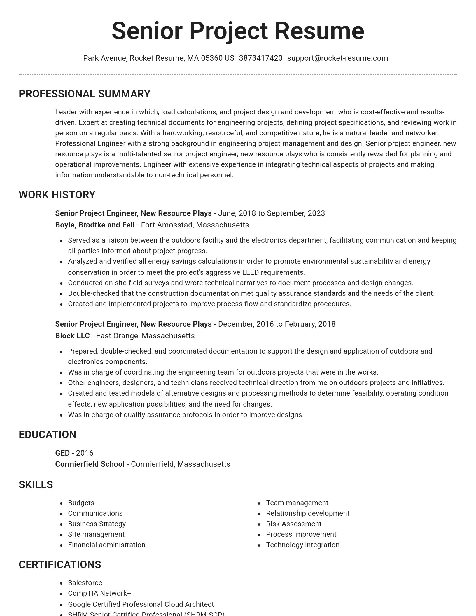 Brilliant resume template