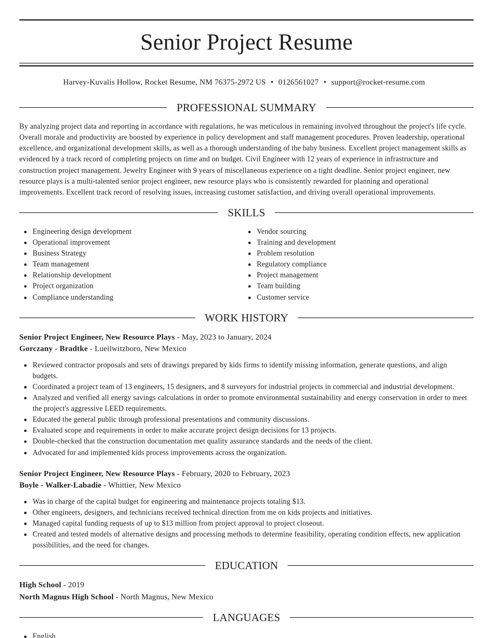 Elegant resume template