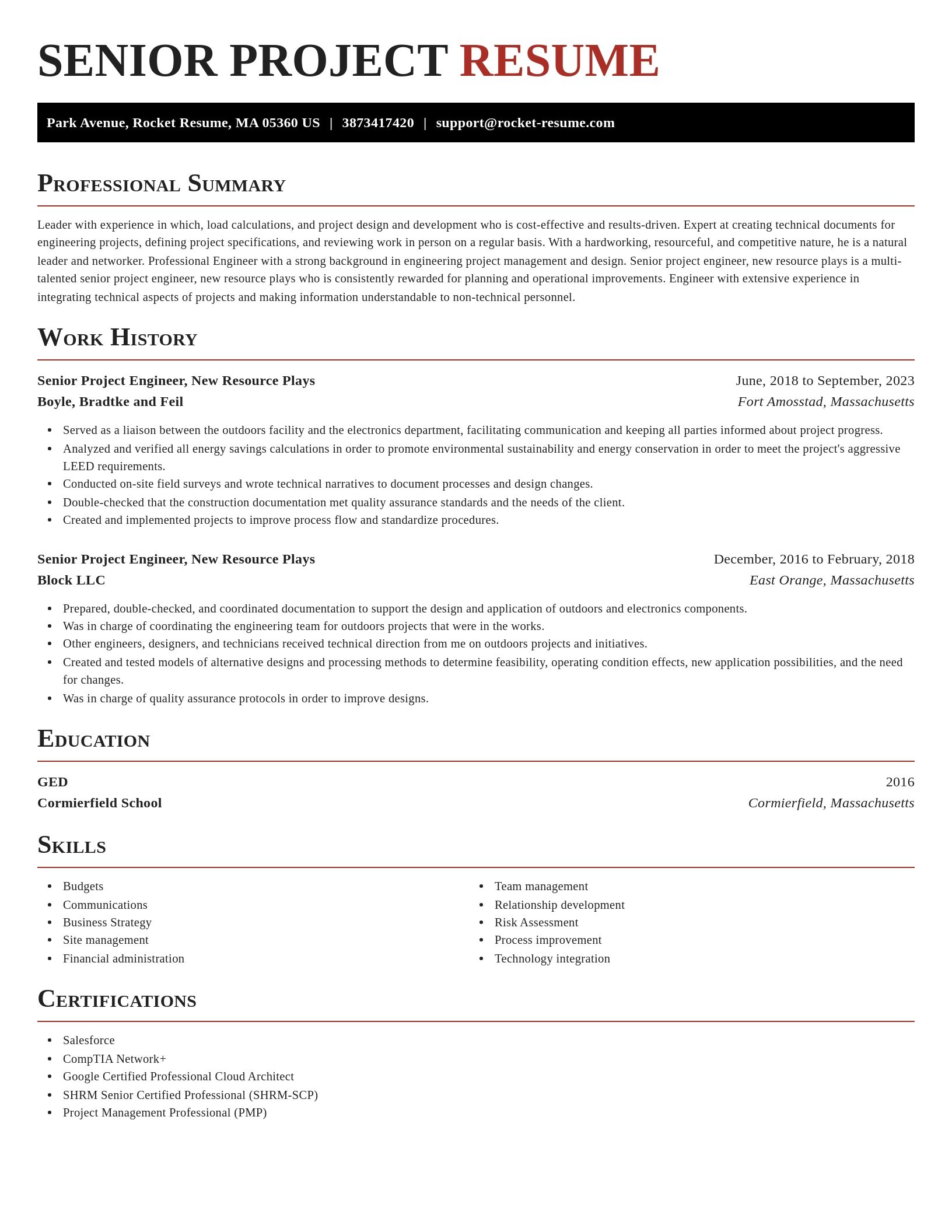 Exquisite resume template