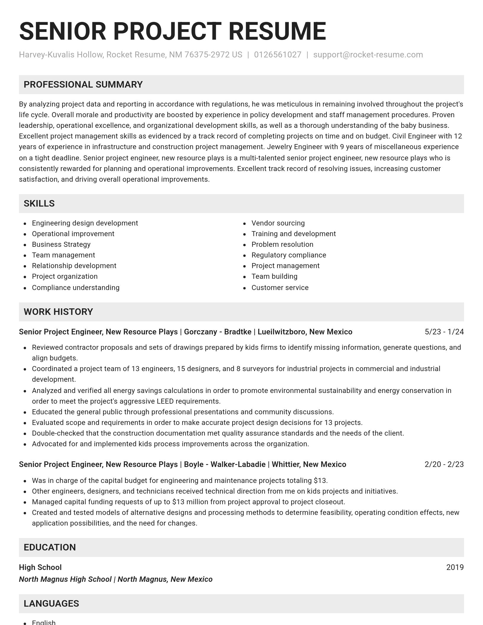 Genius resume template