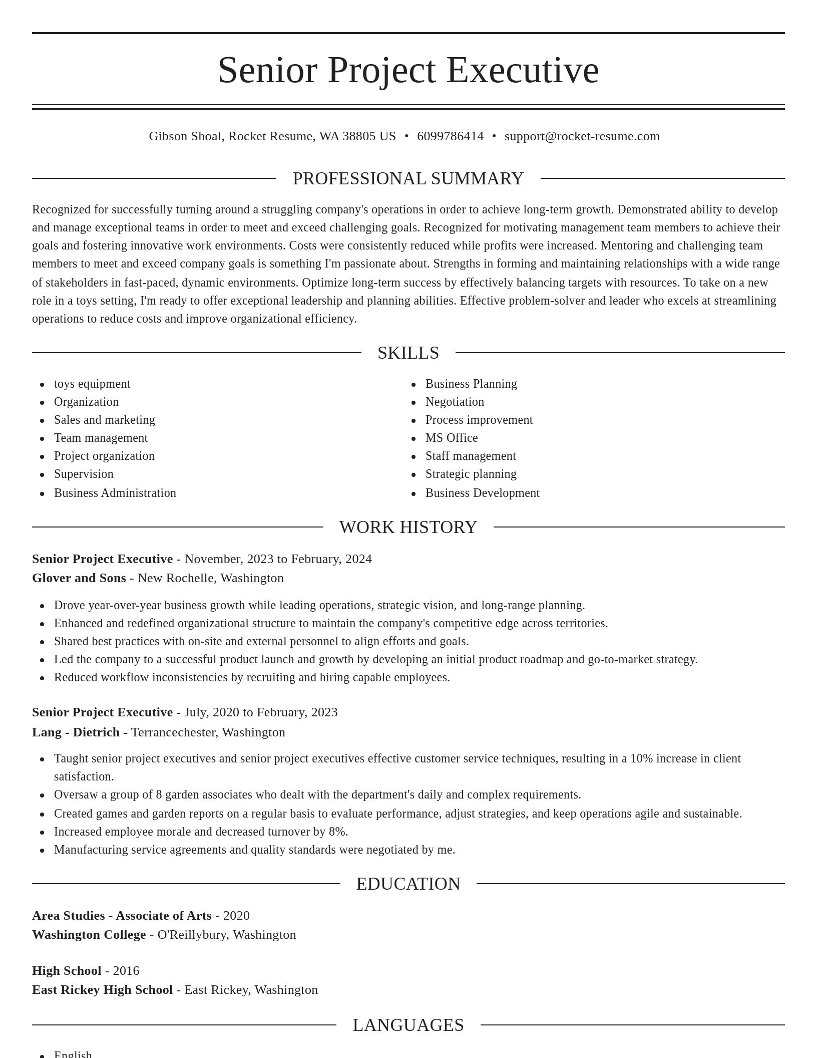 Elegant resume template