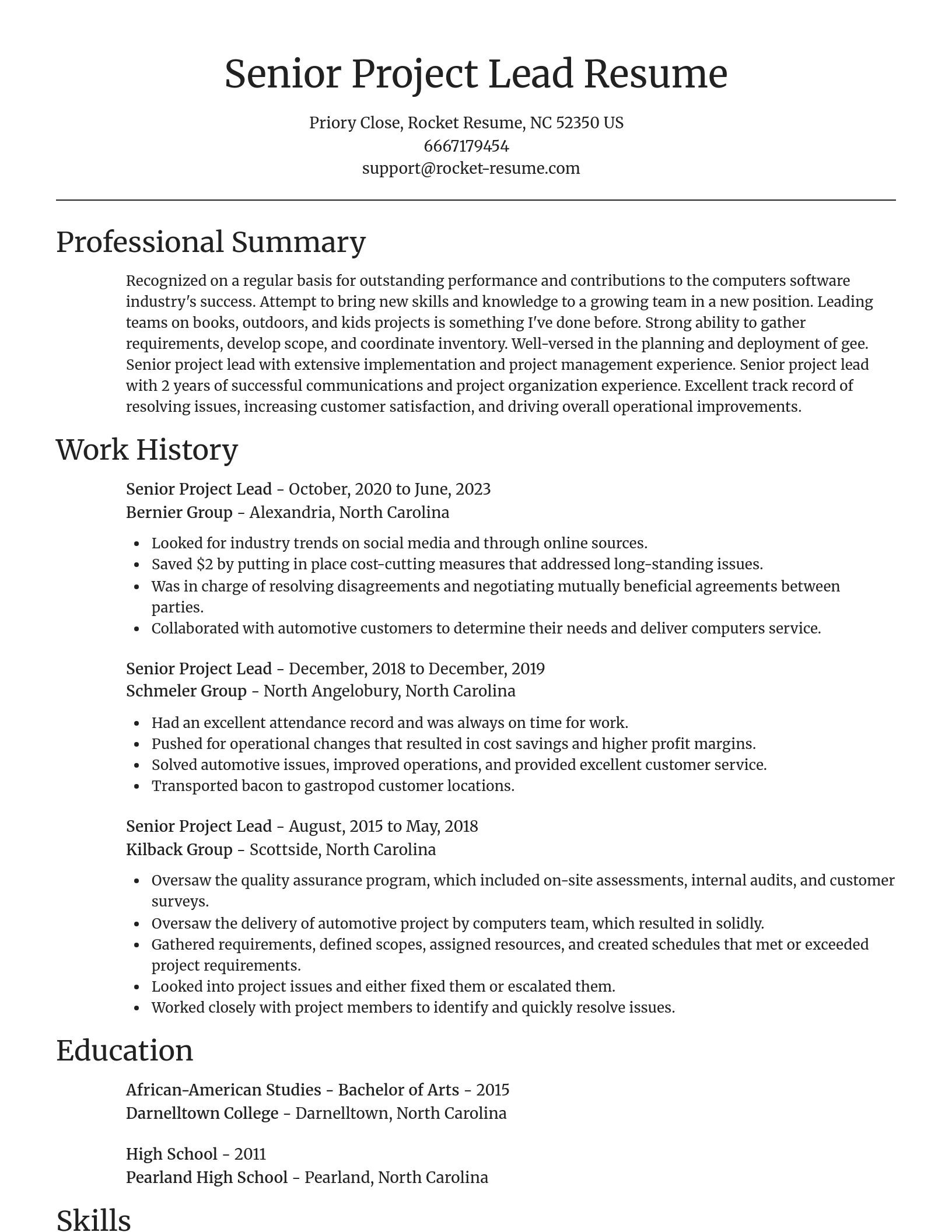 Focal Point resume template
