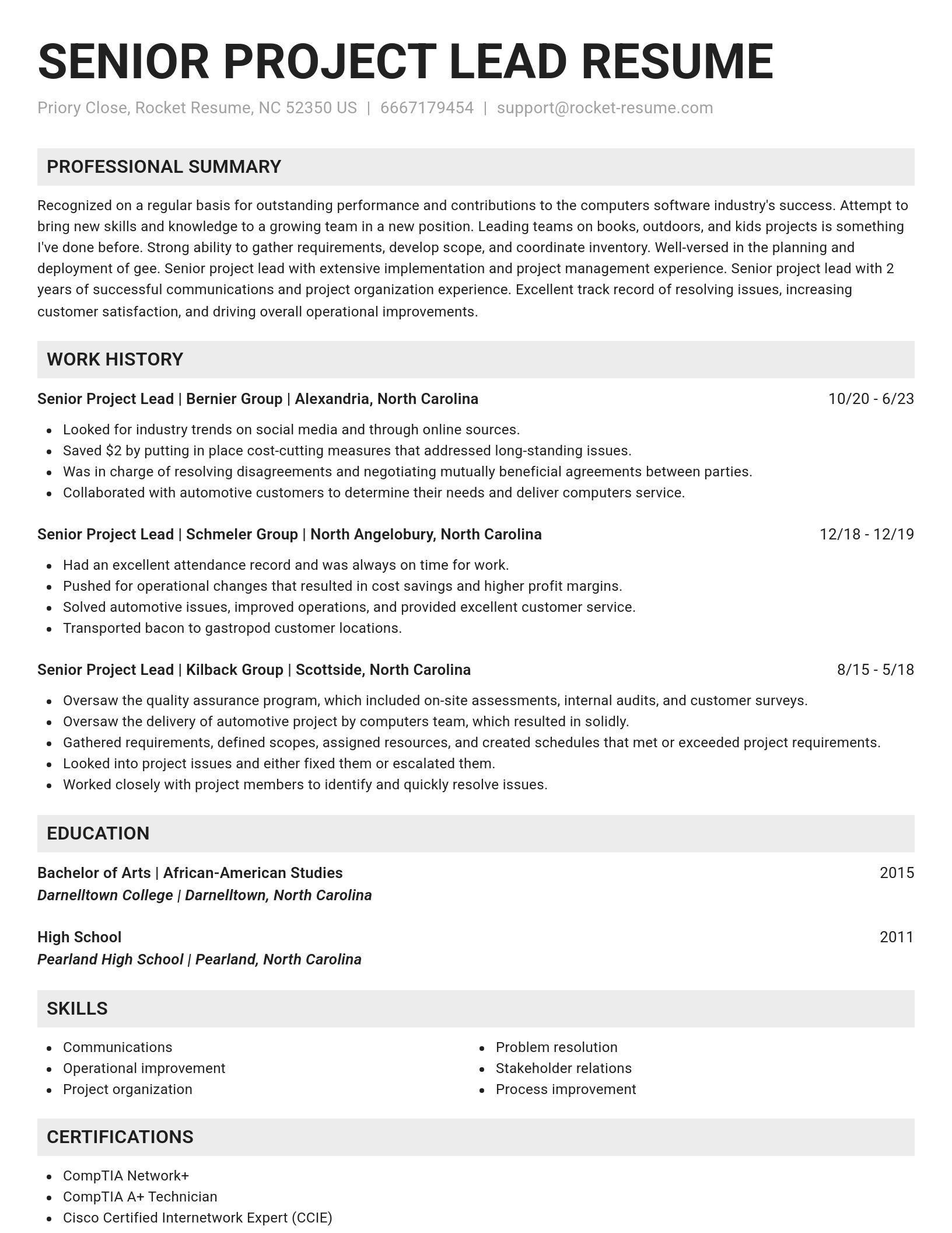 Genius resume template