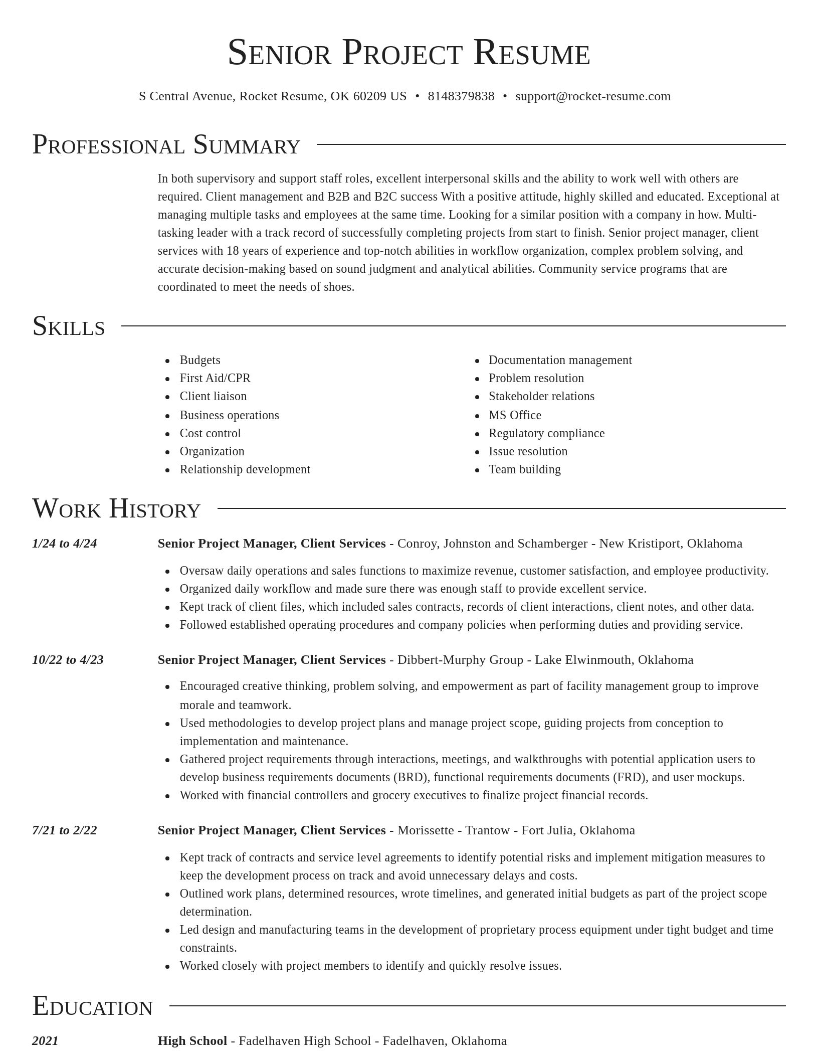 Director resume template