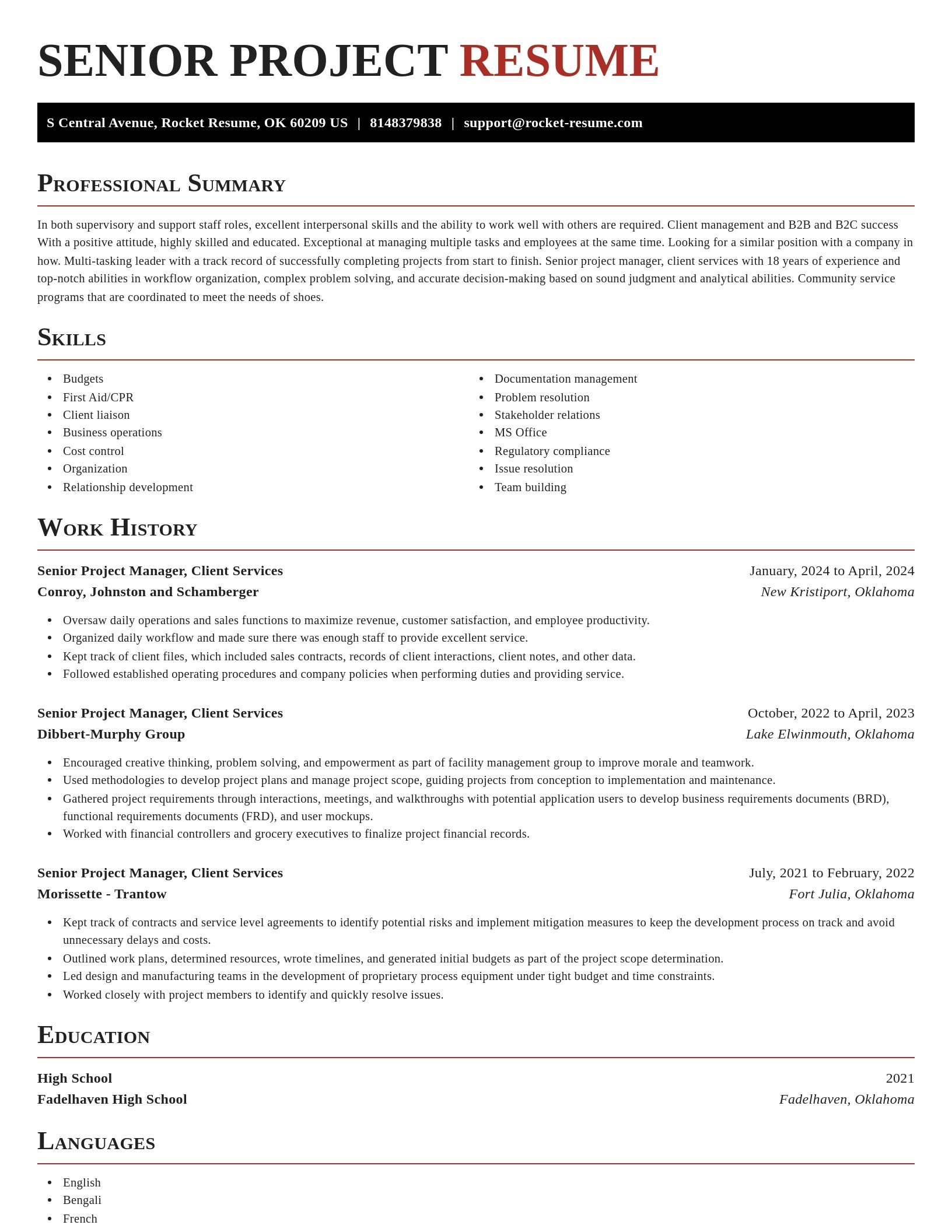 Exquisite resume template