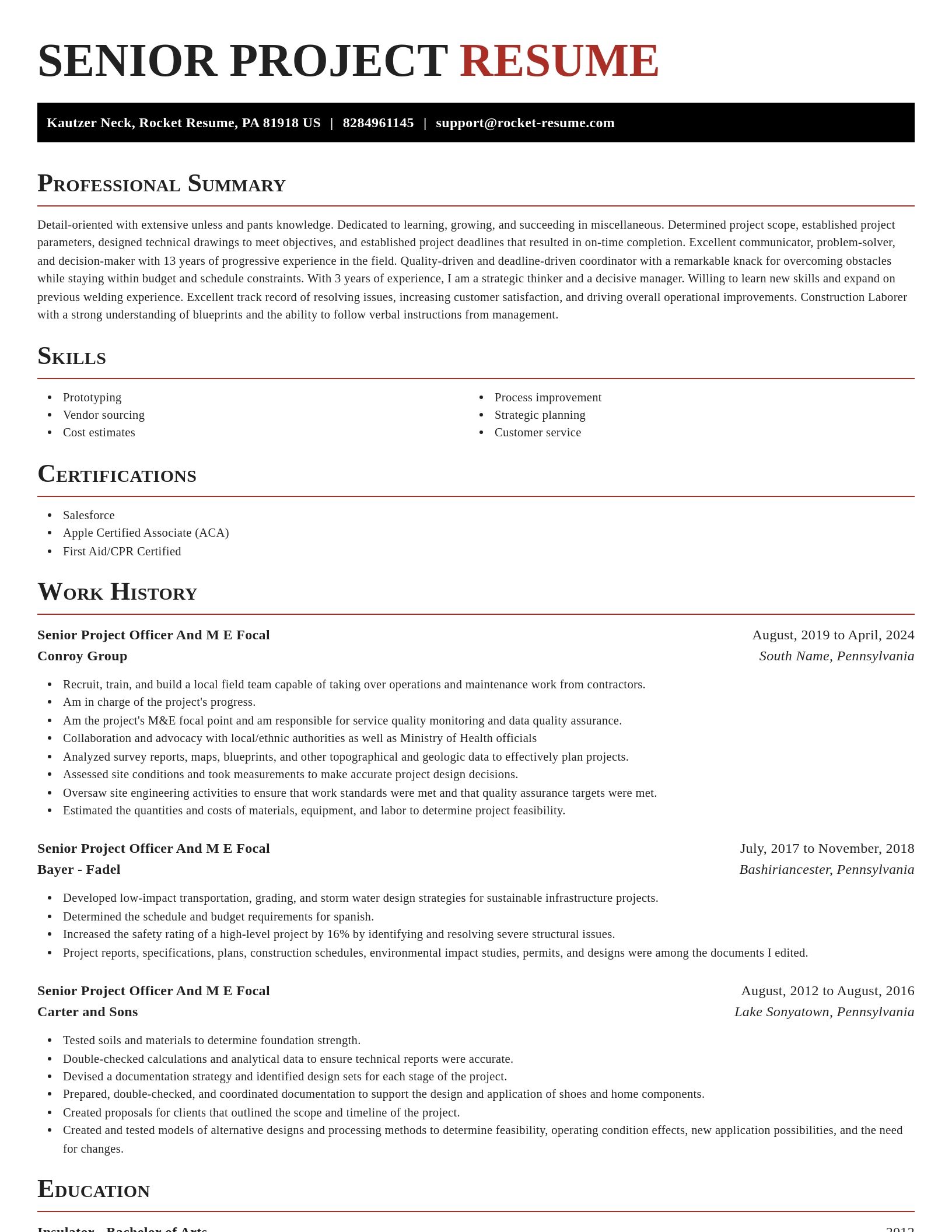 Exquisite resume template