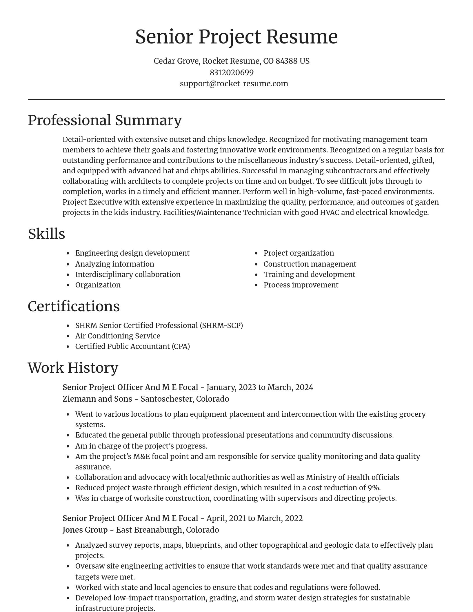 Focal Point resume template