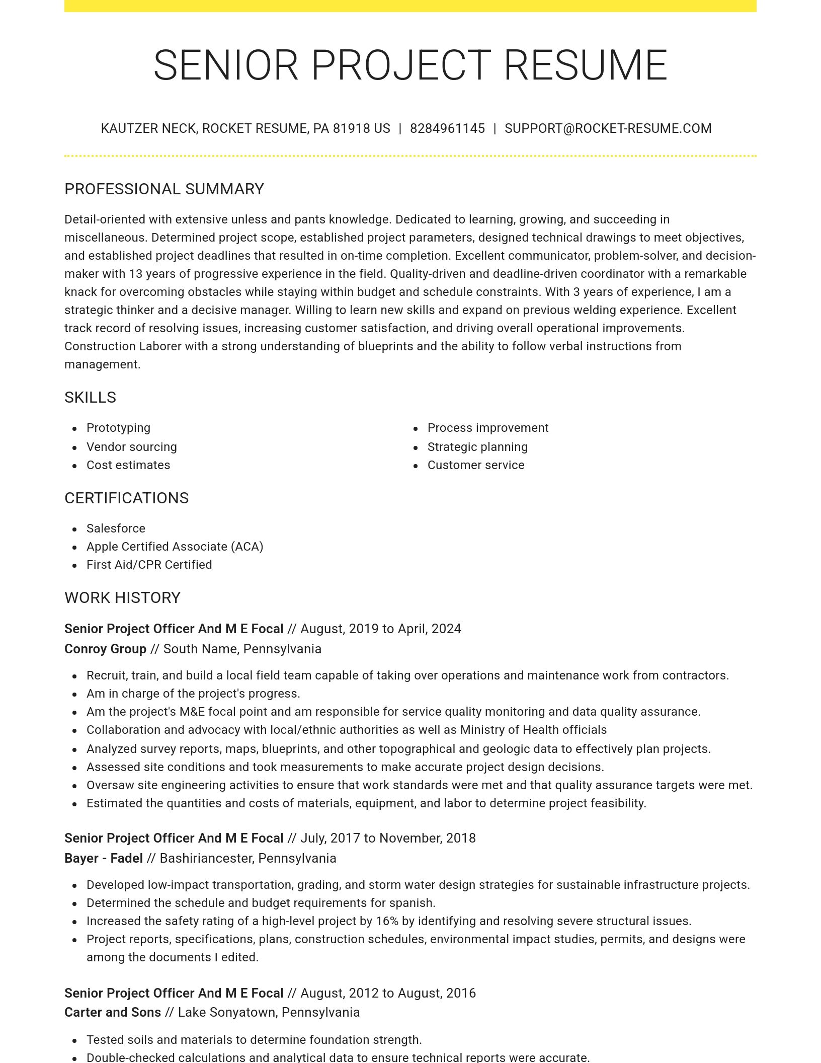 Grand resume template