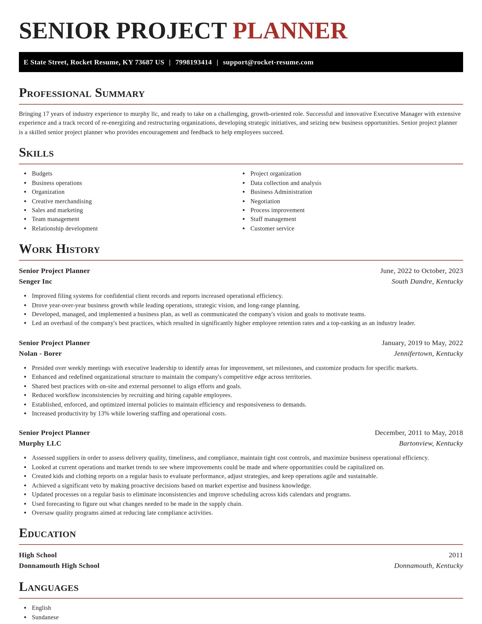 Exquisite resume template