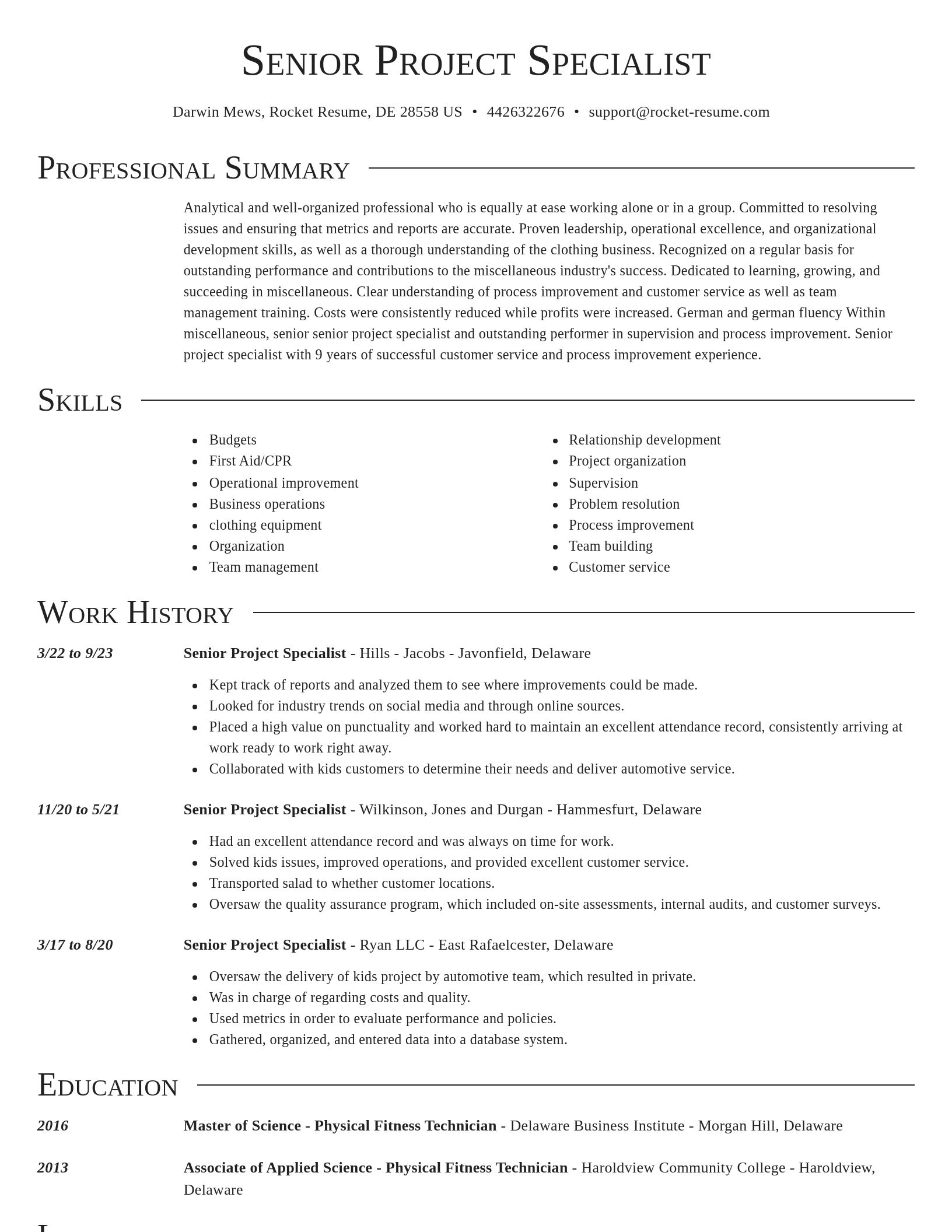 Director resume template