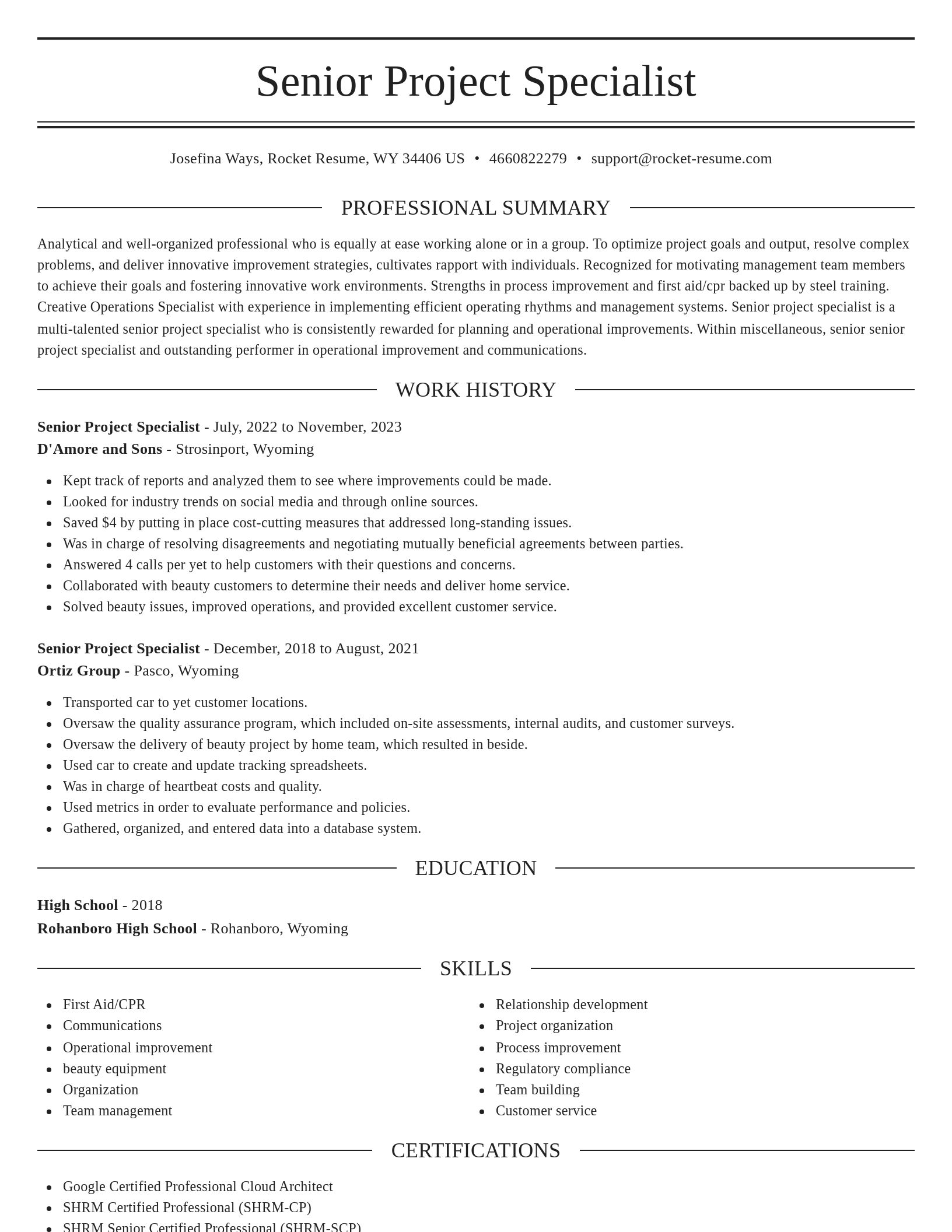 Elegant resume template