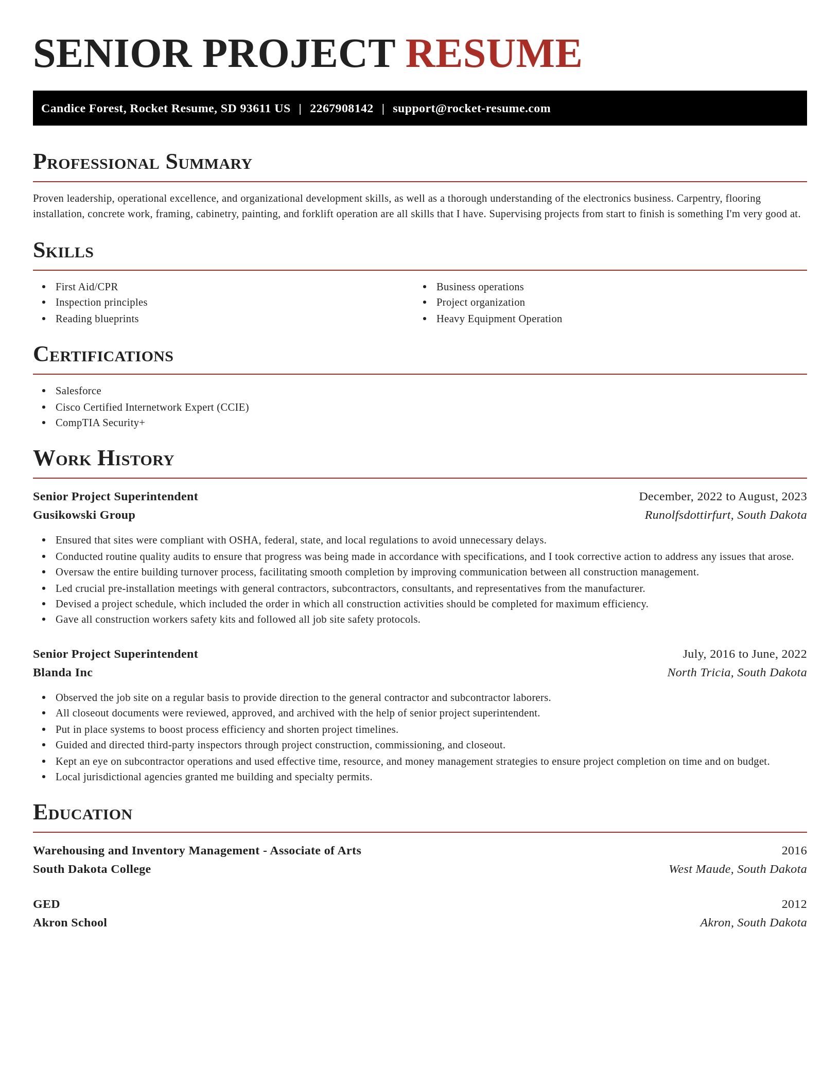 Exquisite resume template