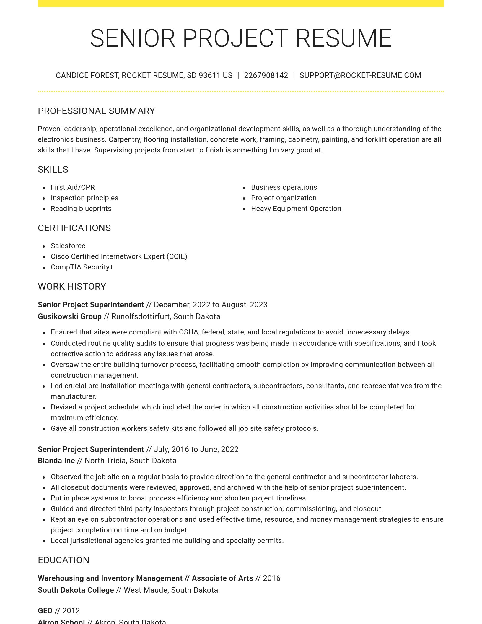 Grand resume template