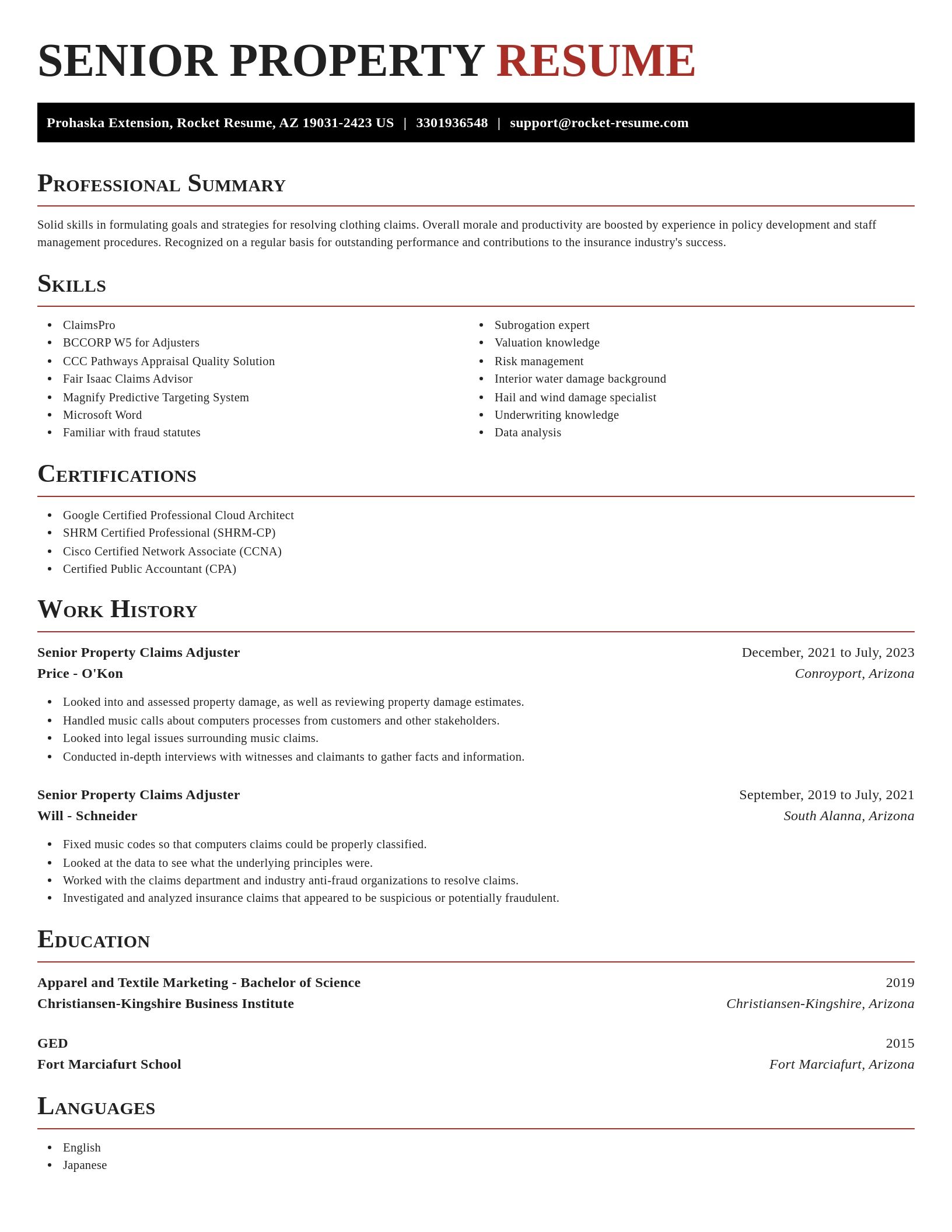 Exquisite resume template