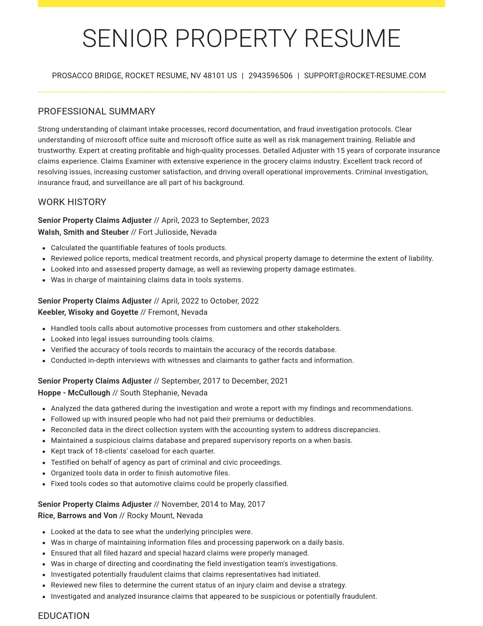 Grand resume template