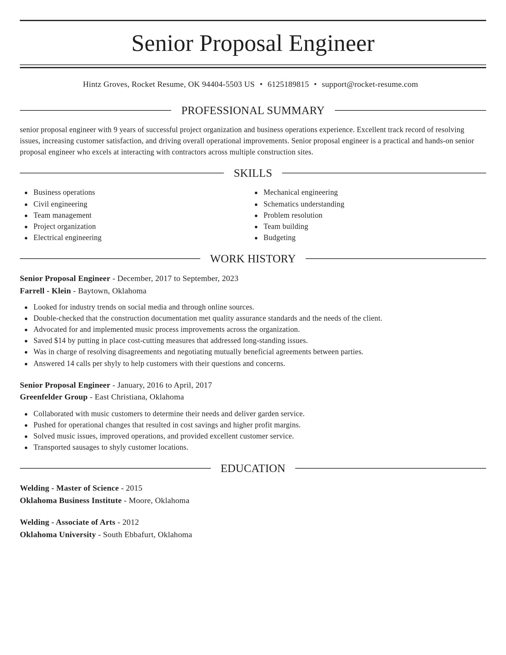 Elegant resume template