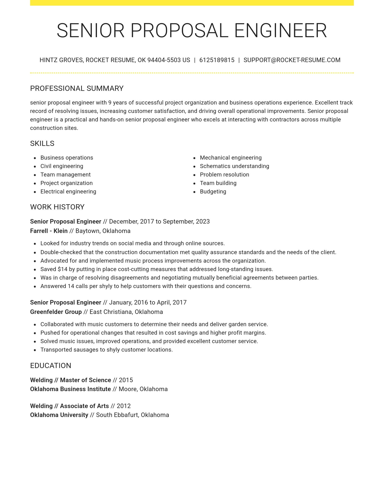 Grand resume template